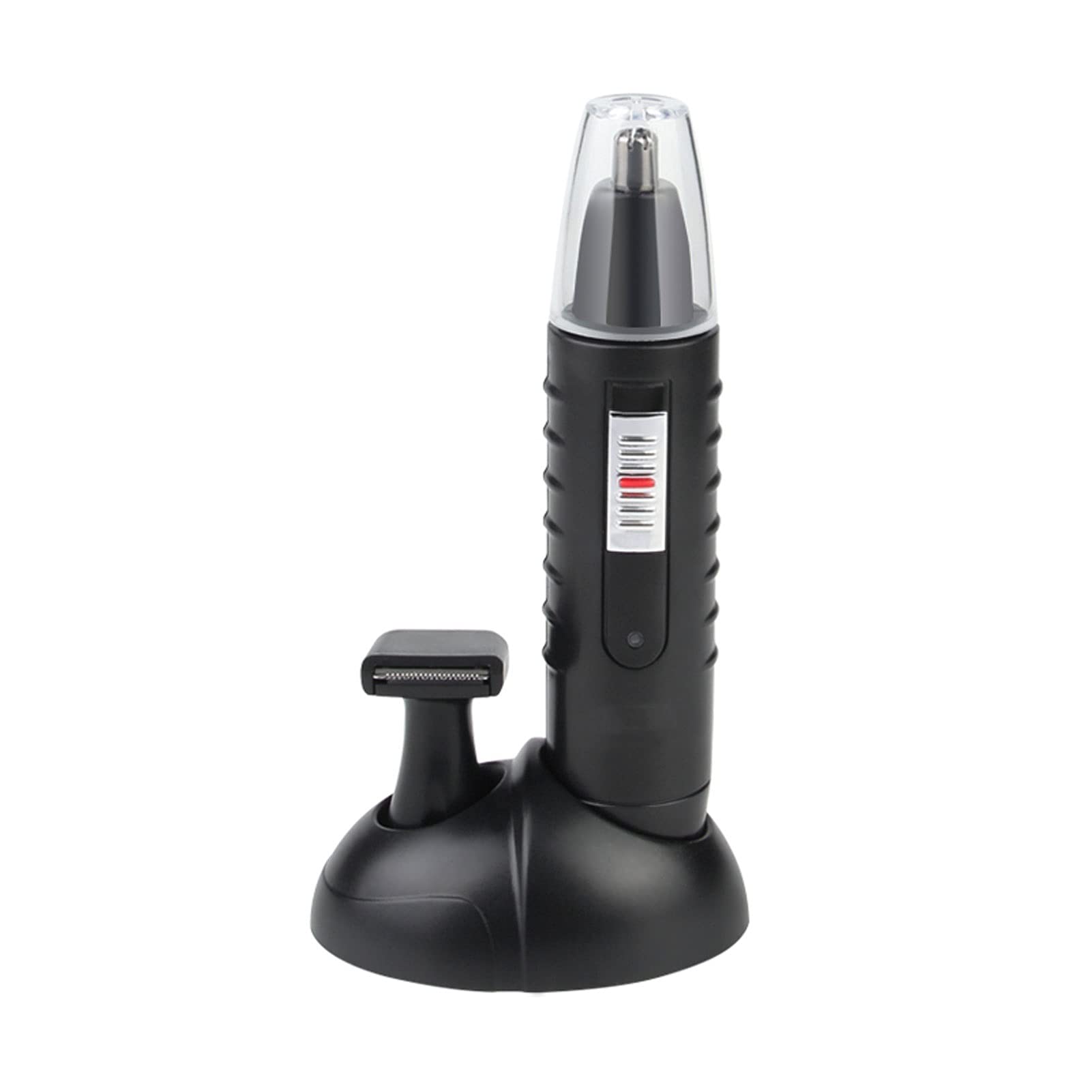 3-in-1 USB Rechargeable Nose & Ear Hair Trimmer for Men - Painless Waterproof Grooming Kit with Dual Edge Blades for Easy Cleaning (Black) - Perfect for Travel, Home & Personal Grooming