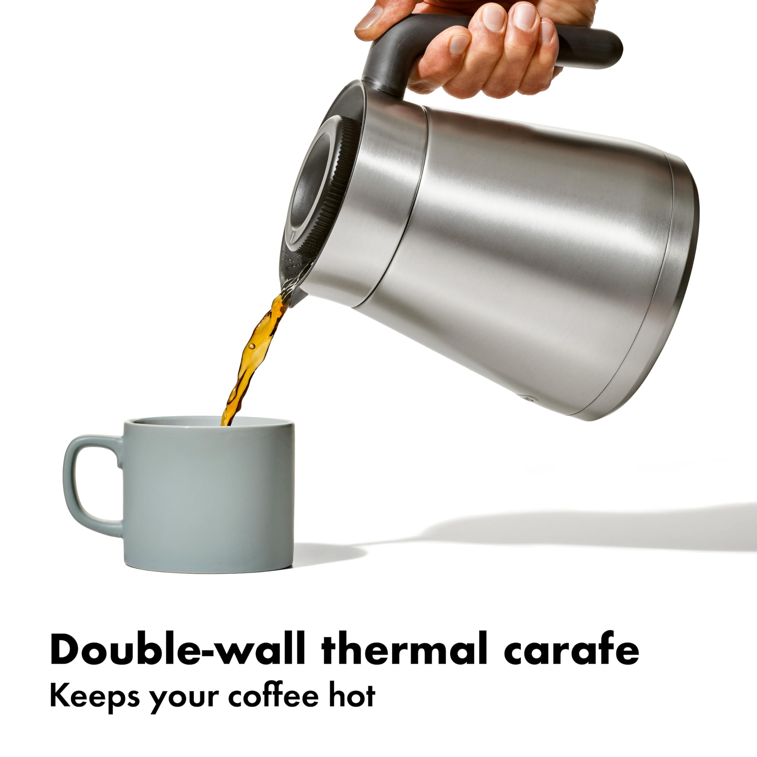OXO Brew 12-Cup Programmable Coffee Maker with Podless Single-Serve Function - Stainless Steel Silver - Perfect for Home, Office & Entertaining