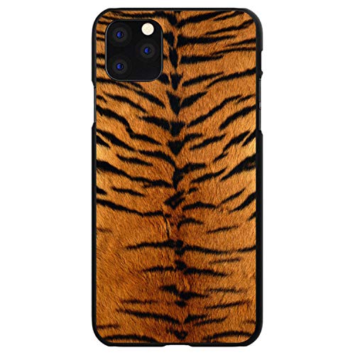 Yellow Black Tiger Fur Skin Print On Black Case