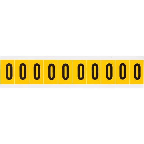 Brady 1530-O 15 Series Indoor/Outdoor Number & Letter Cards - Pack of 50 - Durable Identification Labels for Warehouse, Office & Industrial Use