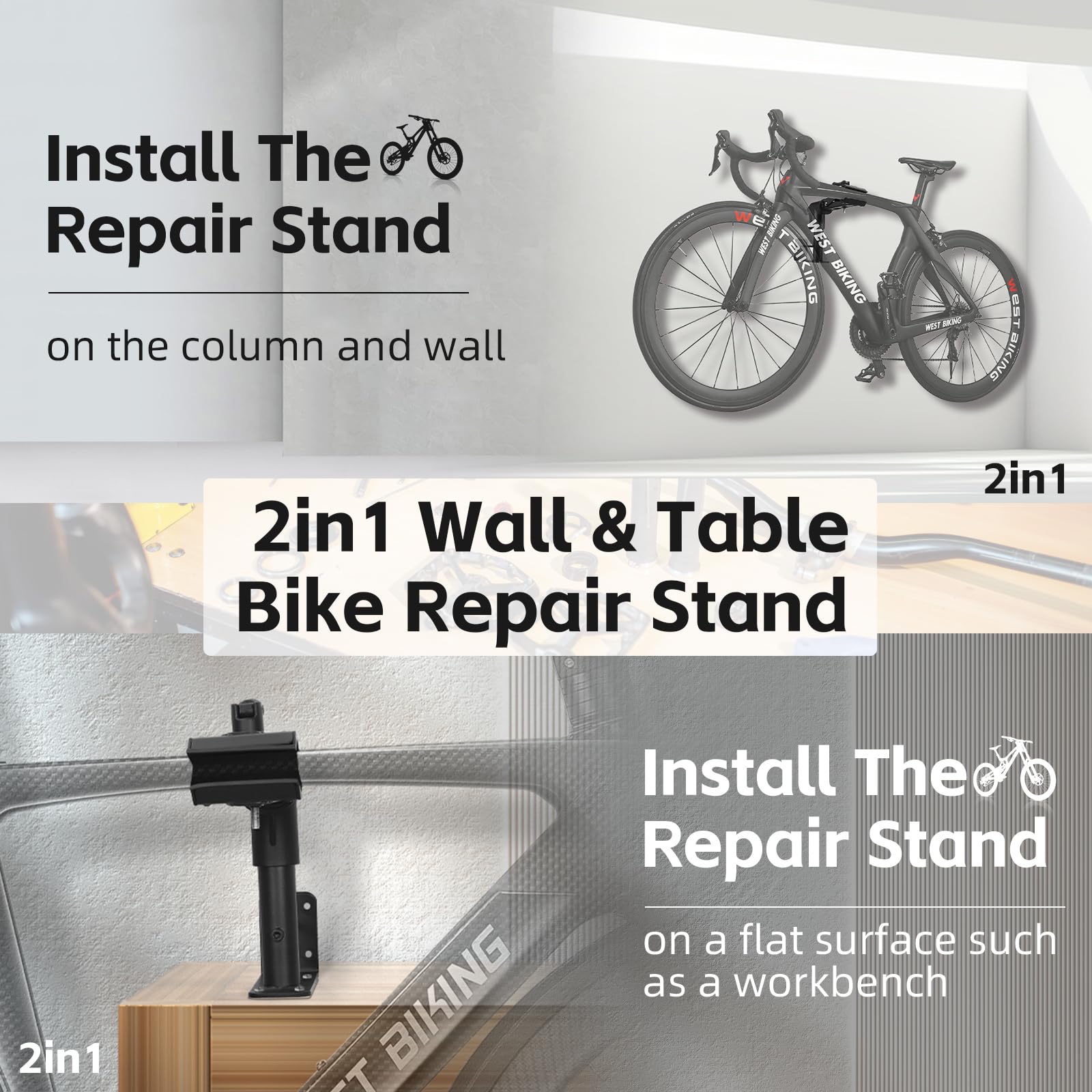 **Heavy-Duty Adjustable Bike Repair Stand for Road & Mountain Bikes – Supports Up to 88lbs – Stable Bike Maintenance Stand with Tool Storage – Perfect for Home Garage & Professional Bike Shops**