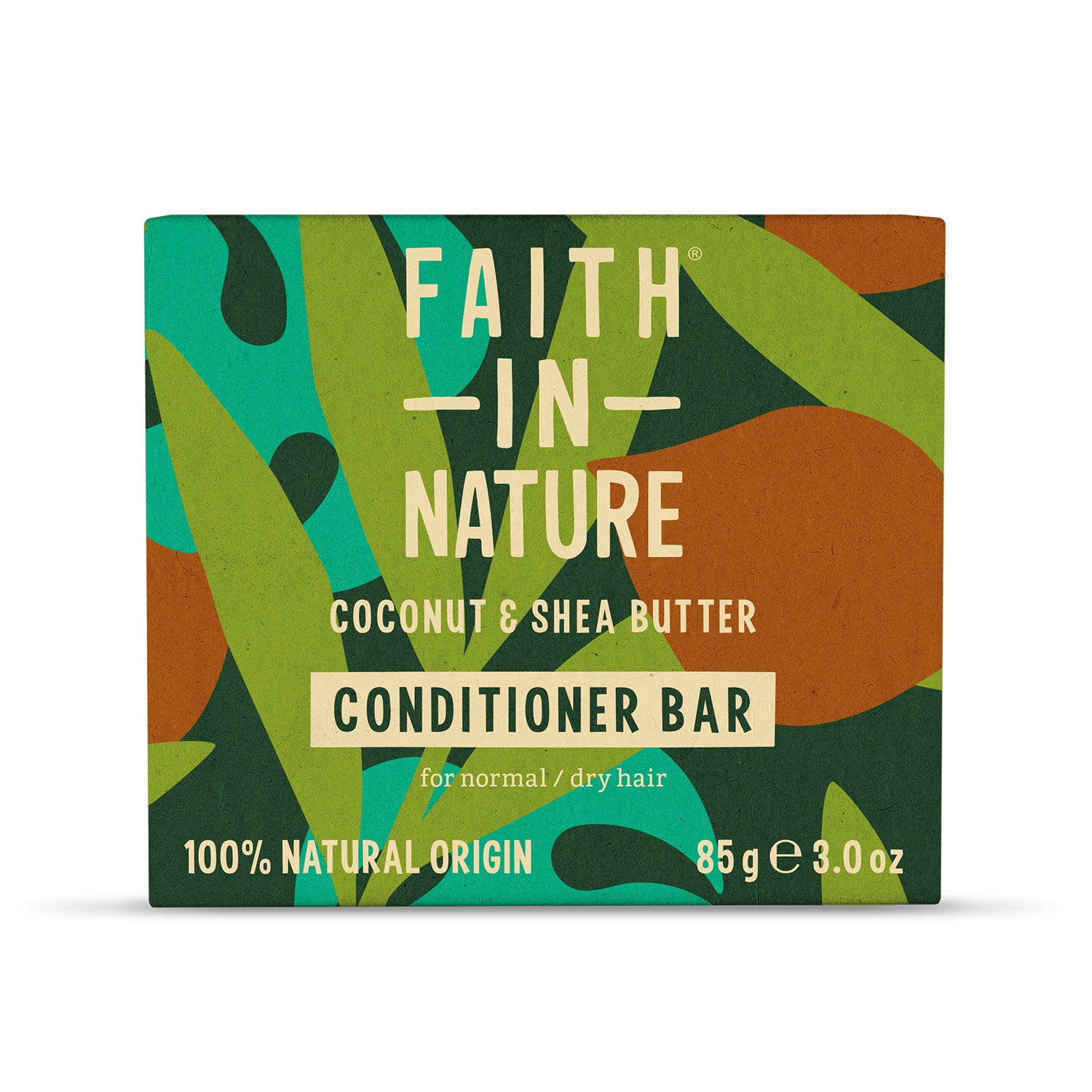 Faith In Nature Coconut & Shea Butter Conditioner Bar - Vegan, Plastic-Free Hair Care for Dry & Damaged Hair - Perfect for Travel, Camping & Zero Waste Lifestyle