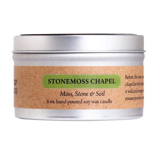 Cantrip Candles Stonemoss Chapel Scented Soy Wax Candle - 6 oz for Home Decor, Meditation & Relaxation - Perfect for Aromatherapy, Yoga & Cozy Evenings