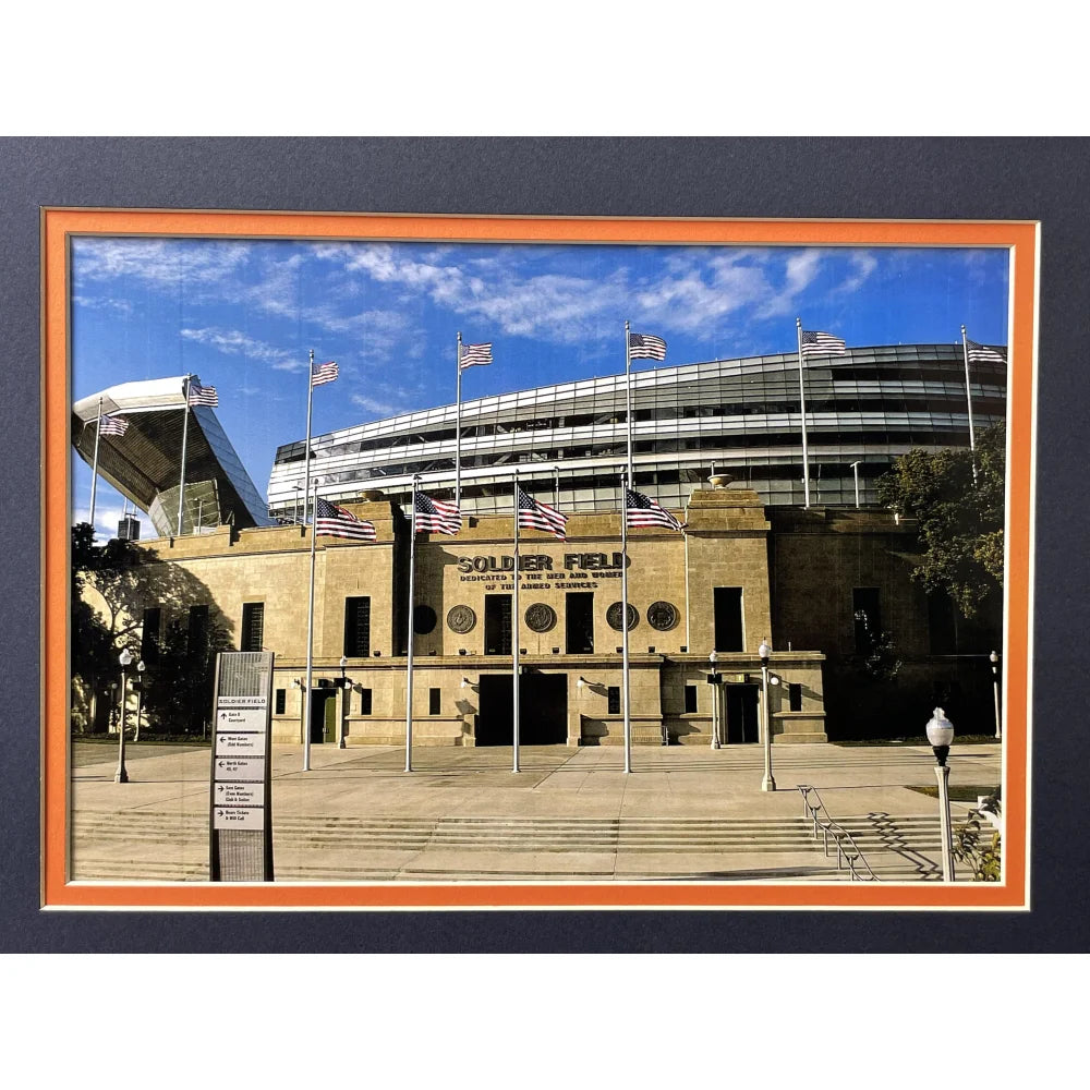 Chicago Bears Fan License Plate Framed Collage - NFL Memorabilia Featuring Walter Payton & Dick Butkus - Perfect for Man Cave, Sports Bar Decor & Football Gift