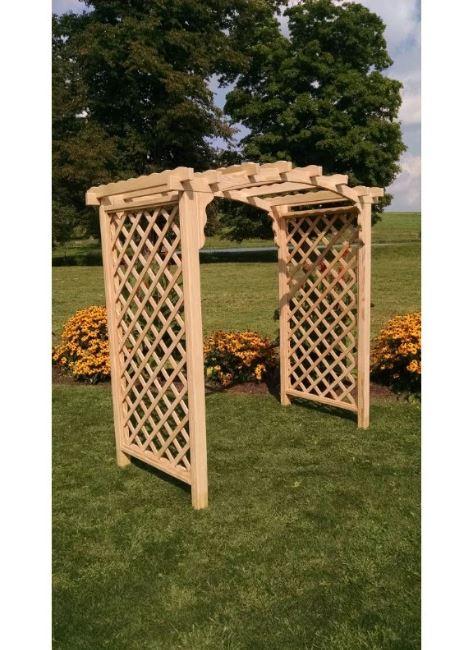 Amish Handcrafted Pine Jamesport Arbor Bench - Solid Wood Outdoor Garden Bench for Patio, Porch, and Backyard - Rustic Farmhouse Style Seating for Relaxation and Decoration
