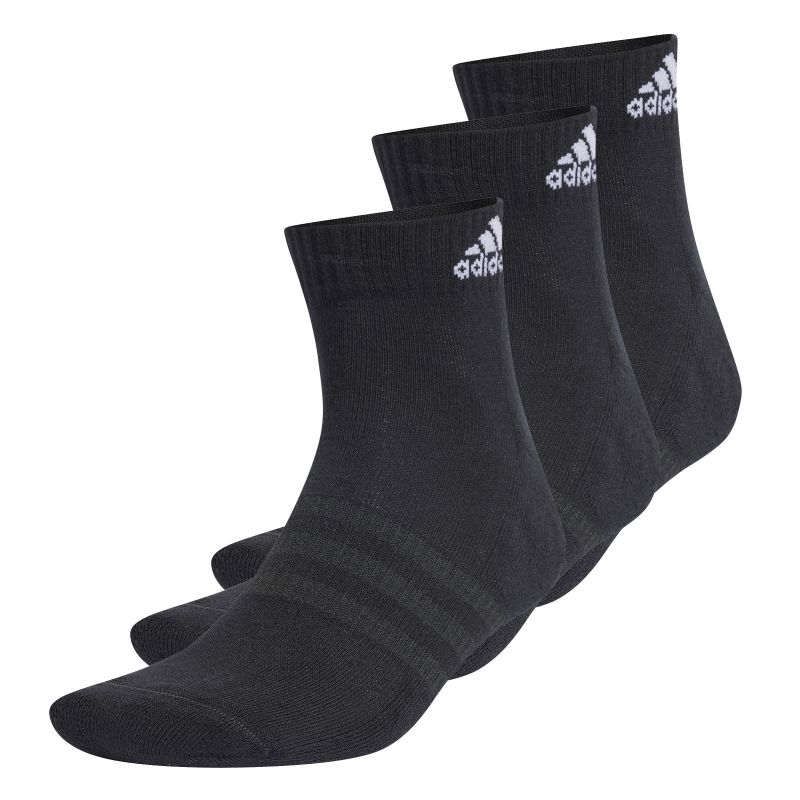 Adidas 3-Pack Cushioned Ankle Socks for Men & Women - Comfortable Athletic Socks for Running, Gym & Everyday Wear