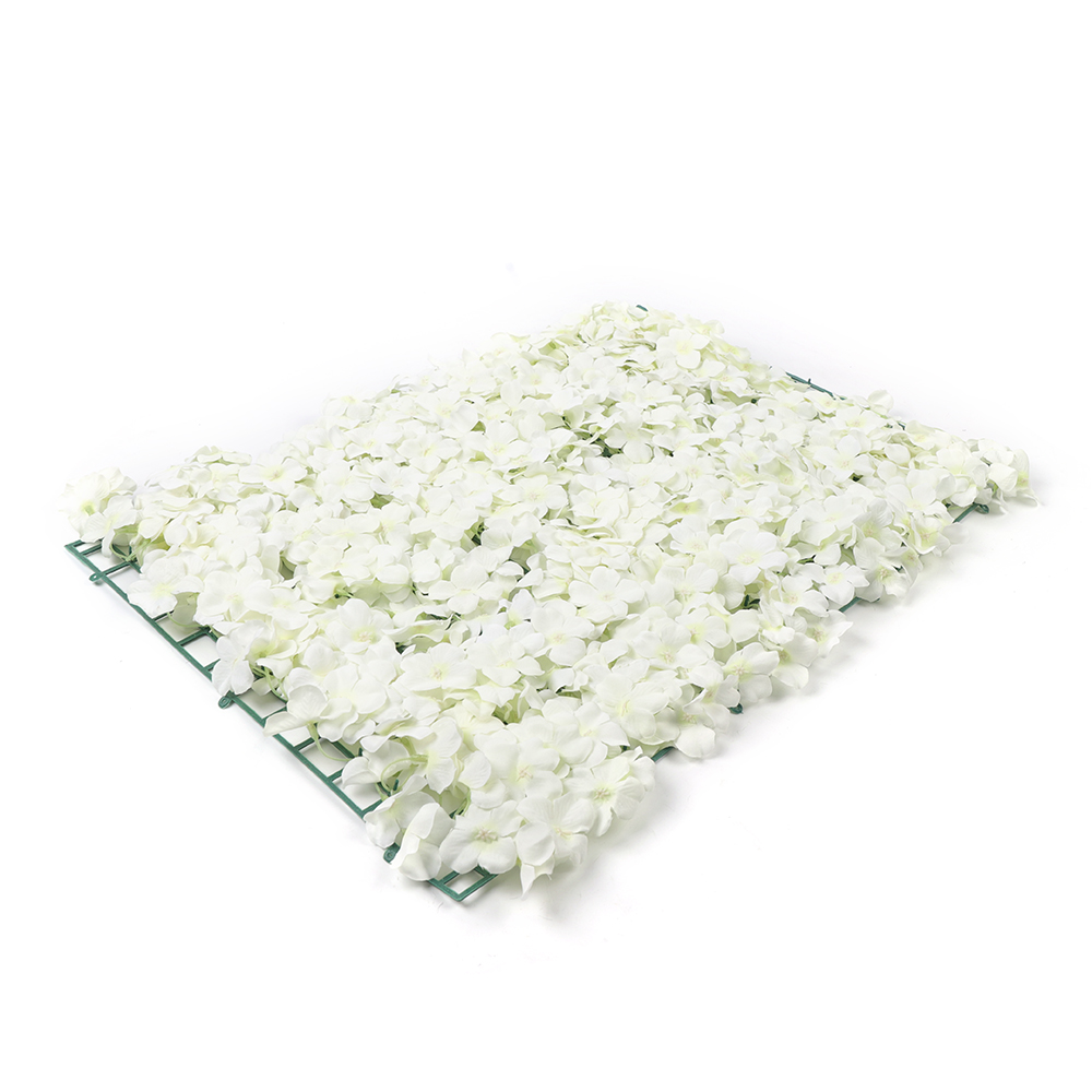 24x16 Inch Silk Fabric Artificial Flowers Wall Decor Panel - Floral Backdrop for Wedding, Bridal Shower, Baby Shower & Party Decorations (10-Piece Set, White) | Perfect for Home, Event & Photo Booth Backgrounds