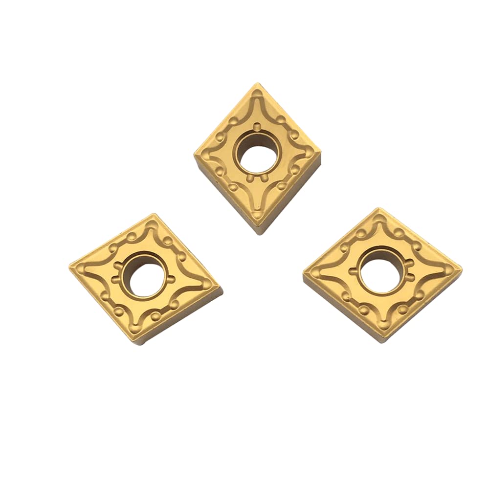CNMG431MA Carbide Turning Inserts - 10-Pack CNC Lathe Cutting Tools for Steel, Stainless Steel, Iron & Cast Iron | Compatible with MCLNR/L Tool Holders | High Precision Machining for Automotive & Industrial Parts (CNMG431MA-Yellow)