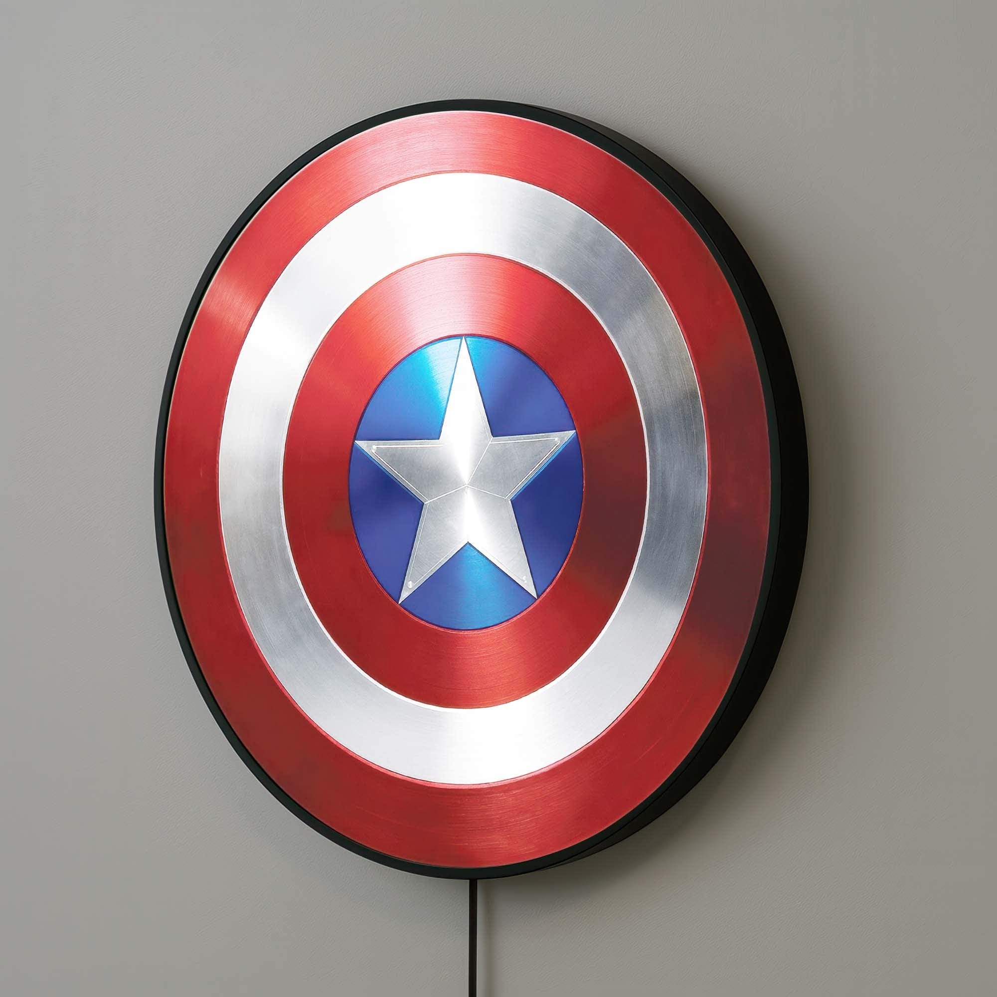 Shield Backlit Tempered Glass Wall Art - Modern LED Illuminated Home Decor for Living Room, Bedroom & Office