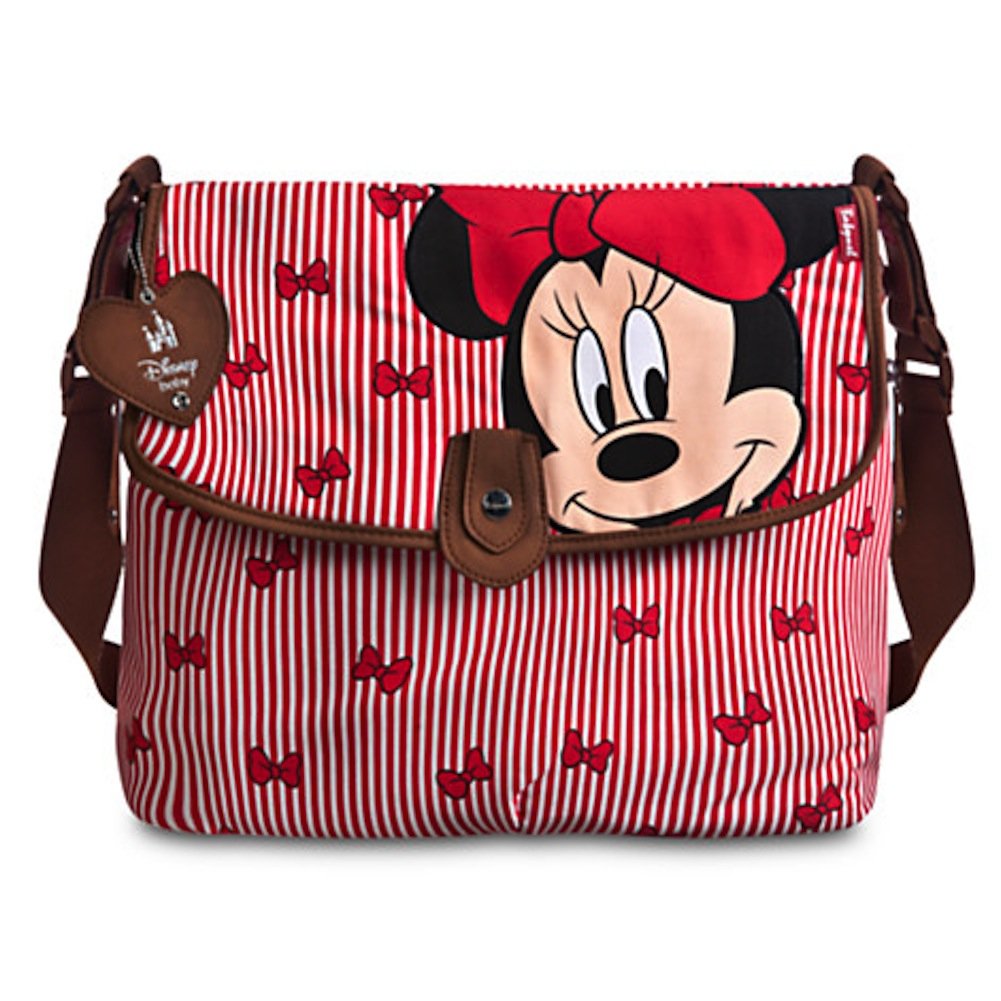 Minnie Mouse Diaper Bag with Insulated Pockets & Removable Changing Pad - Cute Disney Baby Shower Gift for Girls, Perfect for Travel, Daycare & Mommy Outings