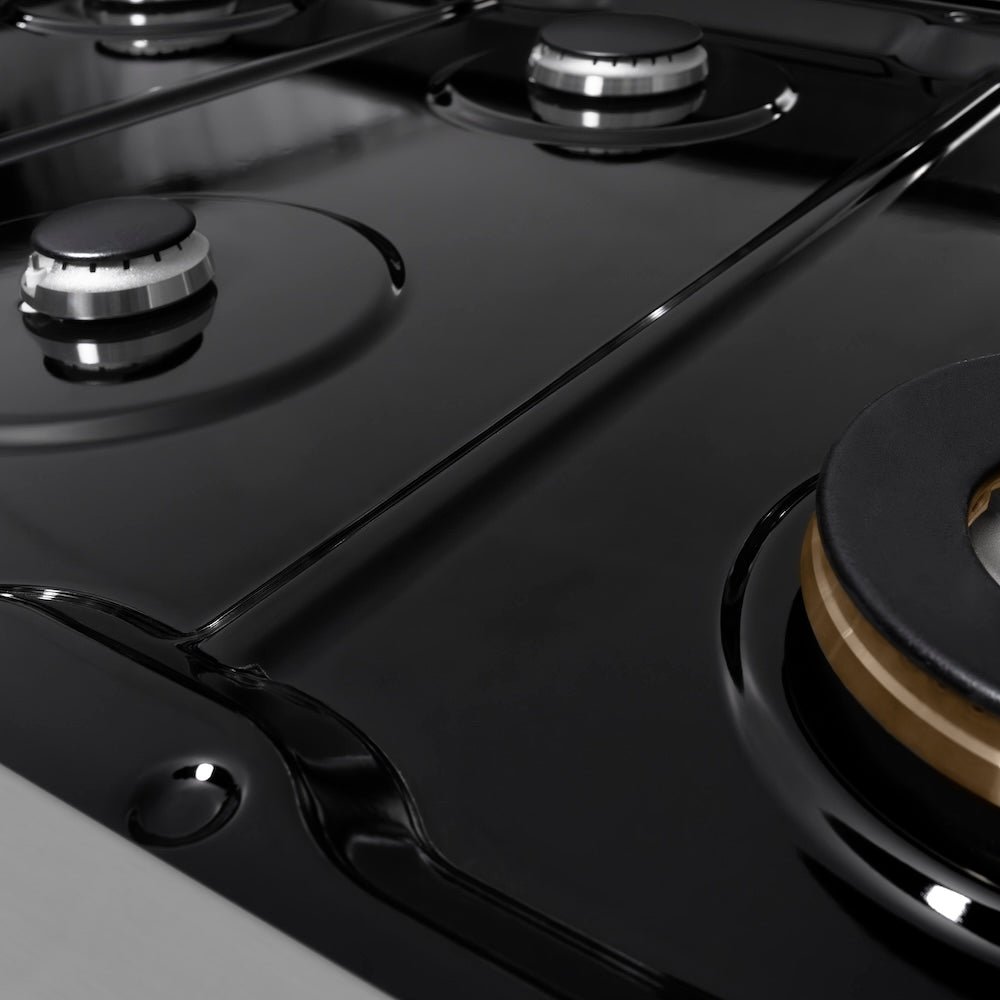 ZLINE 48-Inch Stainless Steel Gas Rangetop with 8 Burners & Porcelain Cooktop - Professional SRT48 Model for Home Chefs & Commercial Kitchens | Perfect for Large Family Cooking, Catering Events & Restaurant Use