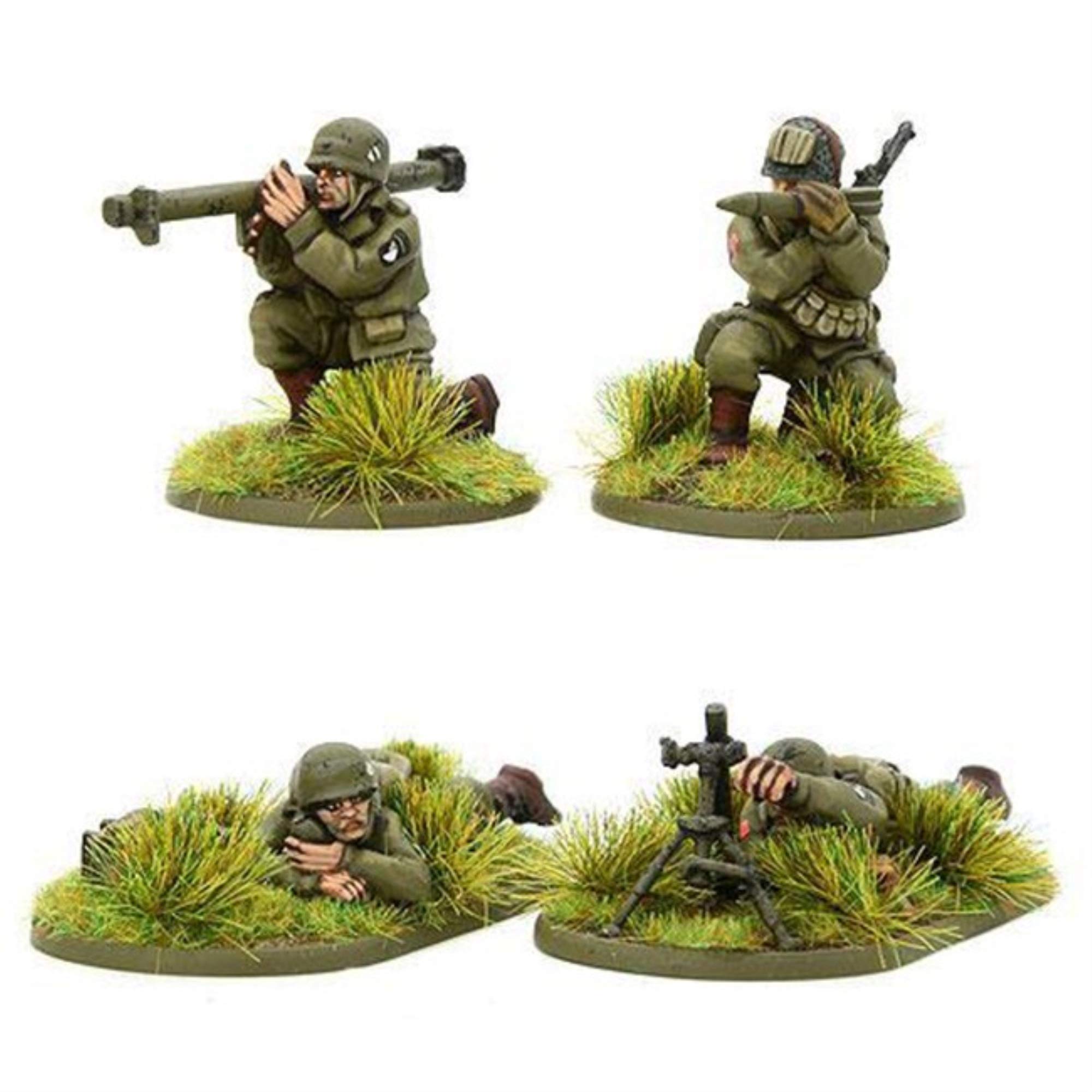 Warlord Games Bolt Action US Airborne Bazooka & Light Mortar Teams WWII 1944-45 - Historical Wargaming Miniatures for Tabletop Battles & Diorama Displays