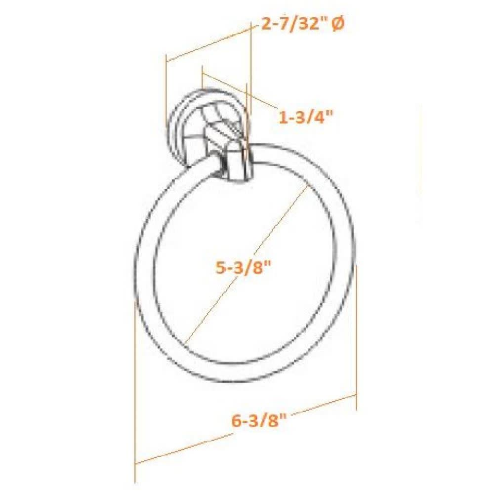 Design House Alta Bay Towel Ring - Polished Chrome Bathroom Accessory for Modern & Luxury Home Decor | Perfect for Spa, Hotel, or Upscale Residential Bathrooms