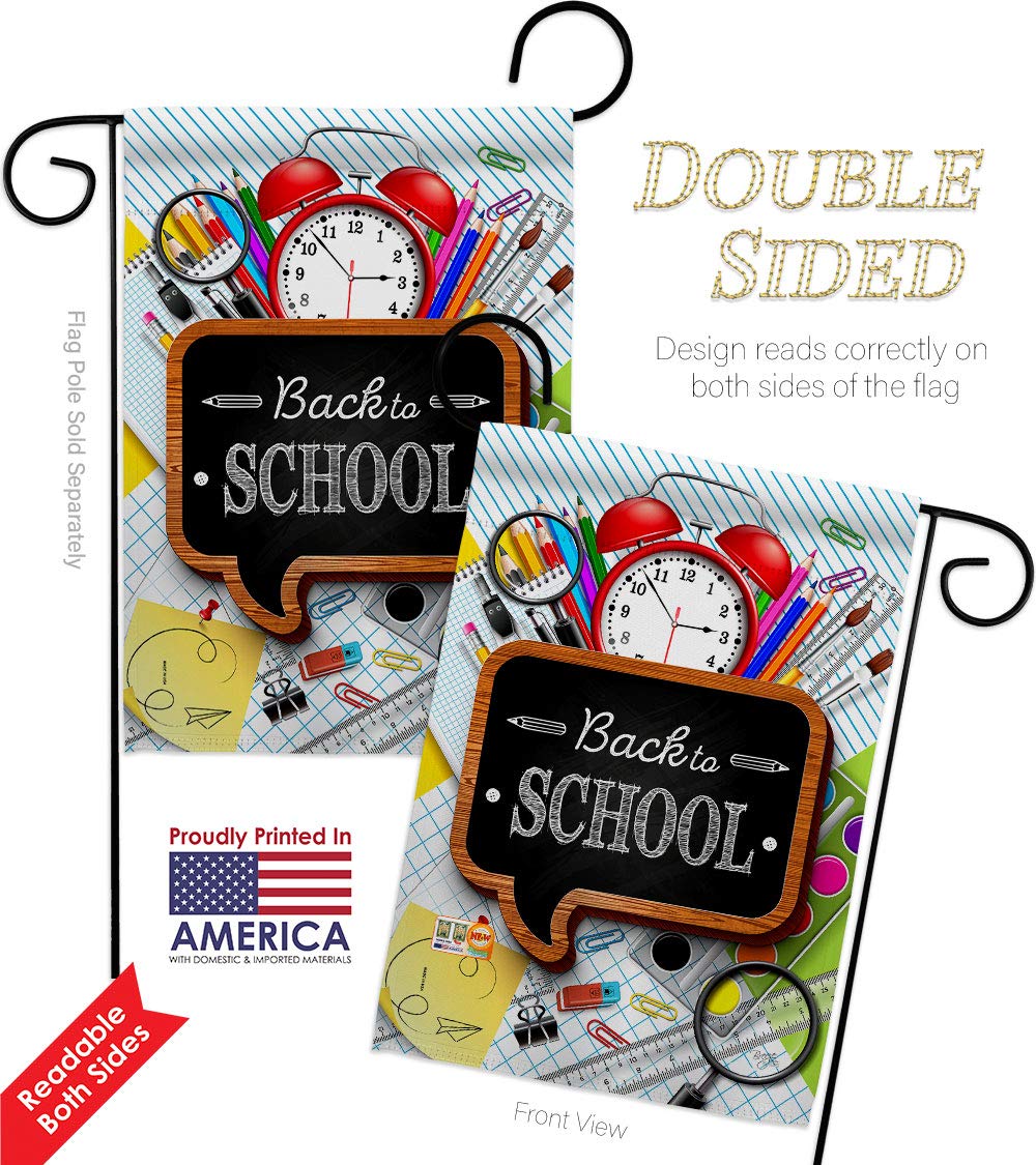 School Garden Flag Set - Double-Sided Teacher Gift for Yard Decor