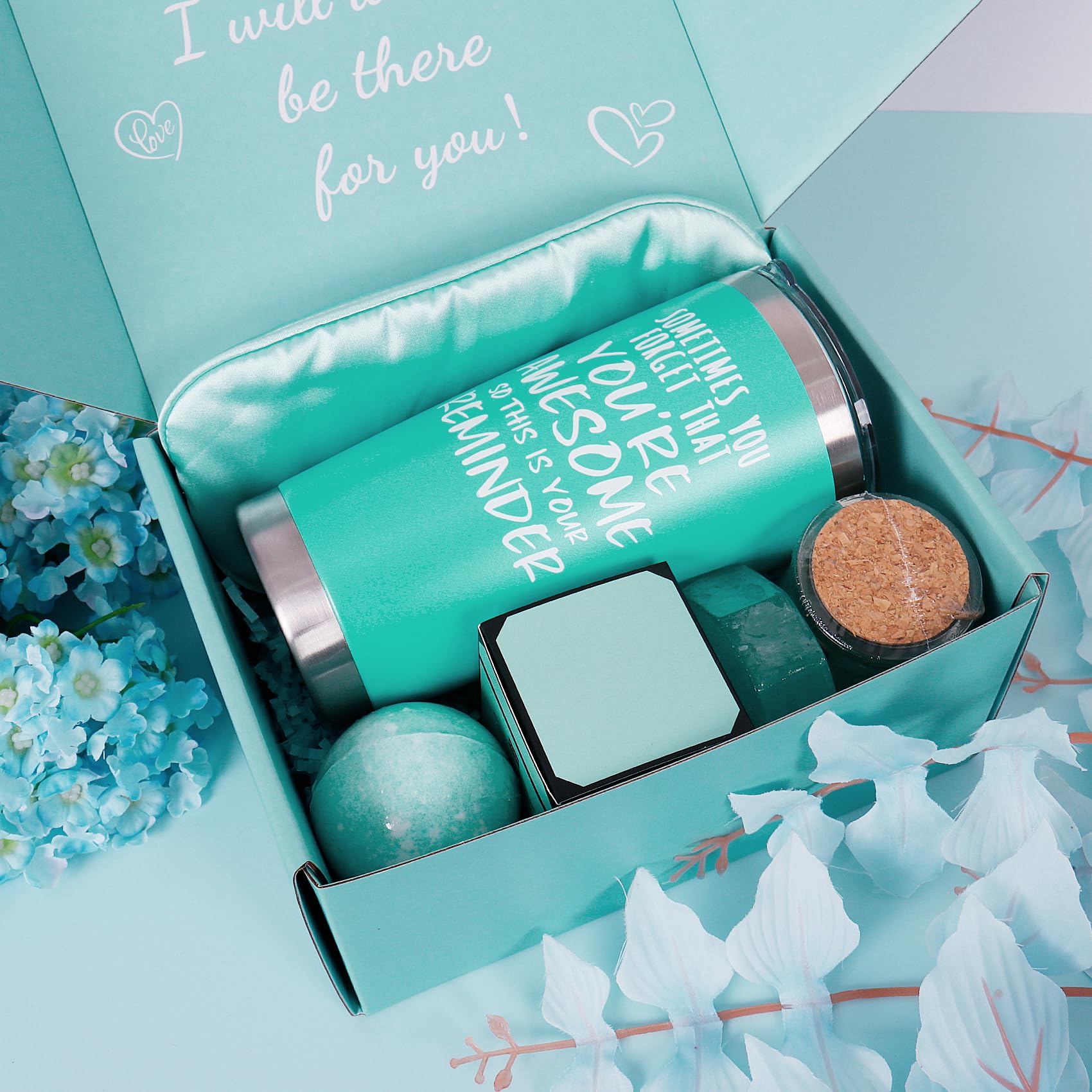 Relaxing Spa Gift Basket Set for Women - Birthday, Christmas, Mother's Day Gifts for Her, Wife, Sister & Best Friend - Includes Tumbler & Candle - Perfect for Self-Care, Appreciation & Special Occasions