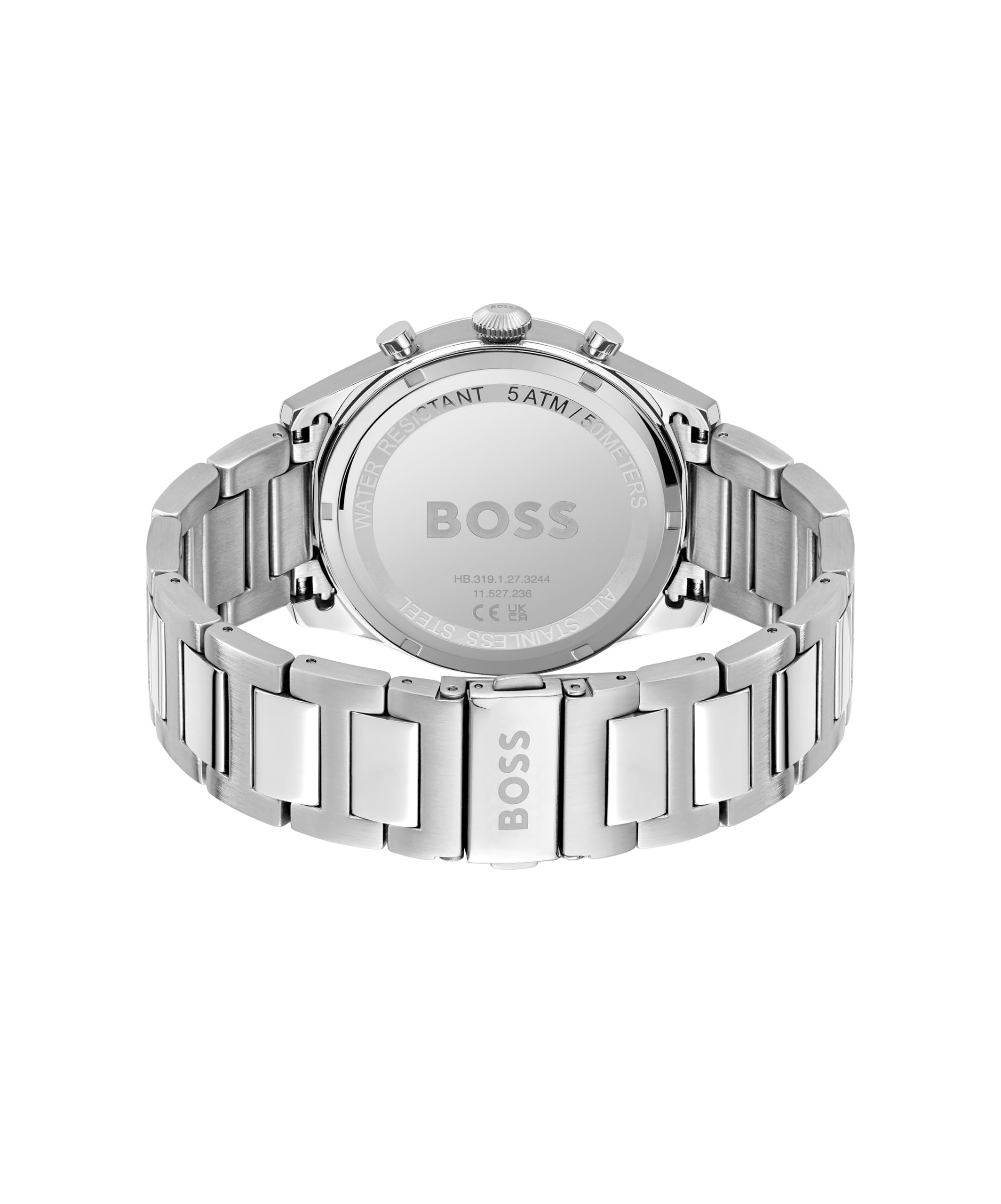 BOSS Men's Chronograph Quartz Watch - Pioneer Collection with Silver Stainless Steel Bracelet (Model 1513868) | Stylish Dress Watch for Business, Formal Events & Everyday Wear