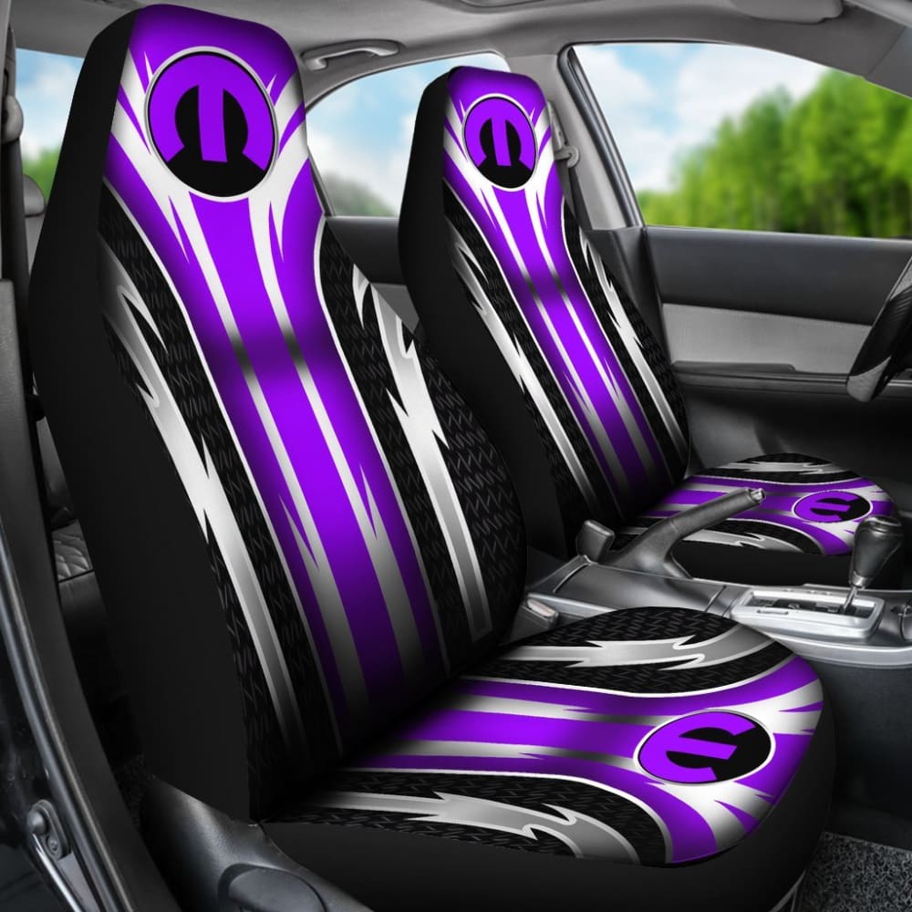 2 Front Mopar Seat Covers Purple 144627 - Premium Car Seat Protectors for Dodge, Jeep, Chrysler - Perfect for Off-Roading & Daily Commute