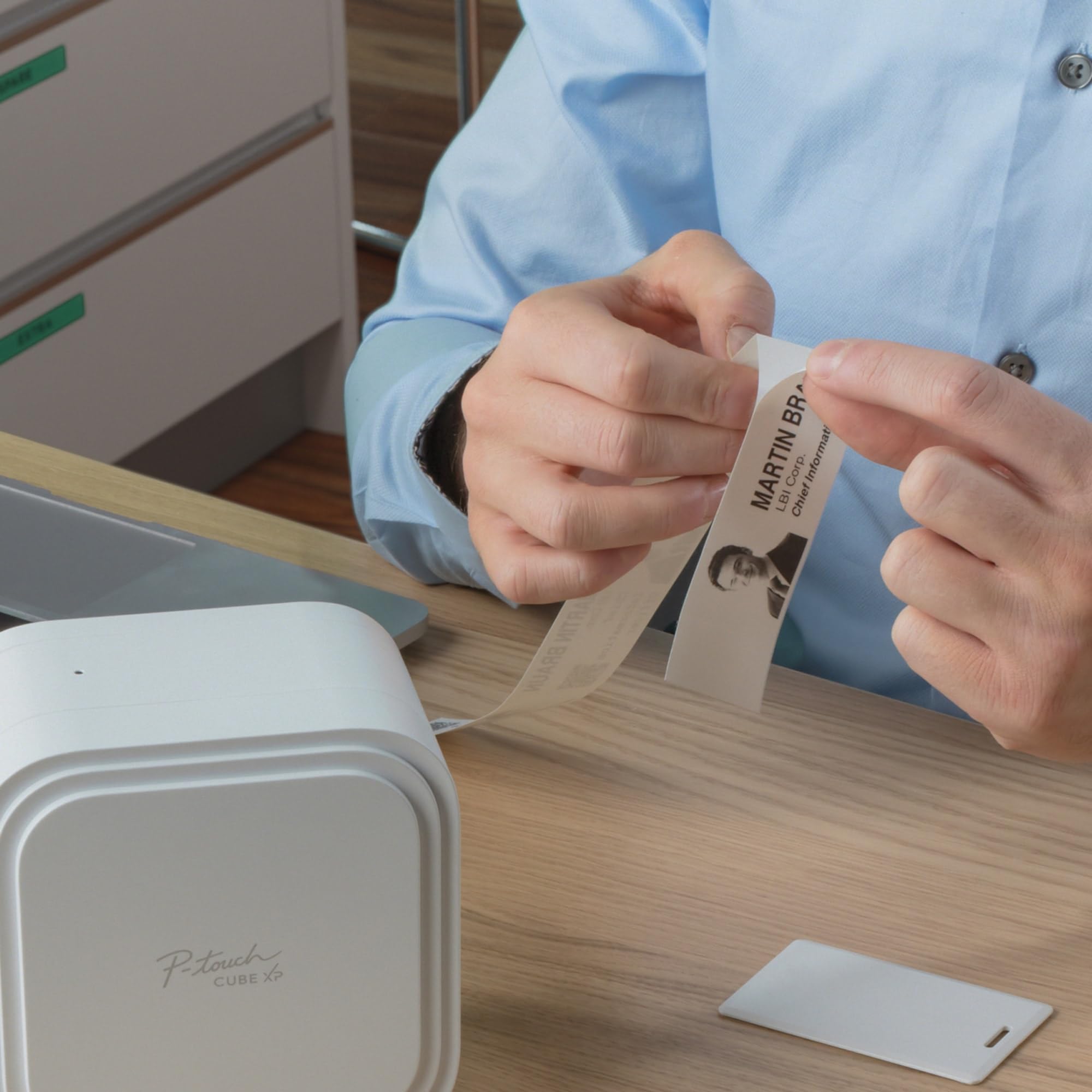 Brother P-Touch Cube XP PT-P910BT Bluetooth Label Maker - Wireless Monochrome Label Printer for Home, Office & Organization | Perfect for File Folders, Storage Bins & Craft Projects
