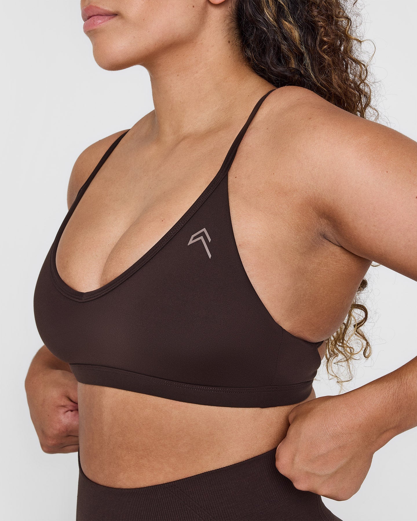 Timeless Strappy Bralette - 70% Cocoa Brown Comfortable Wireless Bra for Women | Perfect for Yoga, Lounge Wear and Everyday Comfort