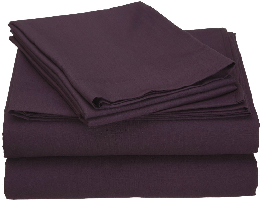 Clara Clark Soft & Breathable Microfiber Bed Sheet Set - Queen Size, Purple - Perfect for Bedroom, Guest Room & Dorm Comfort