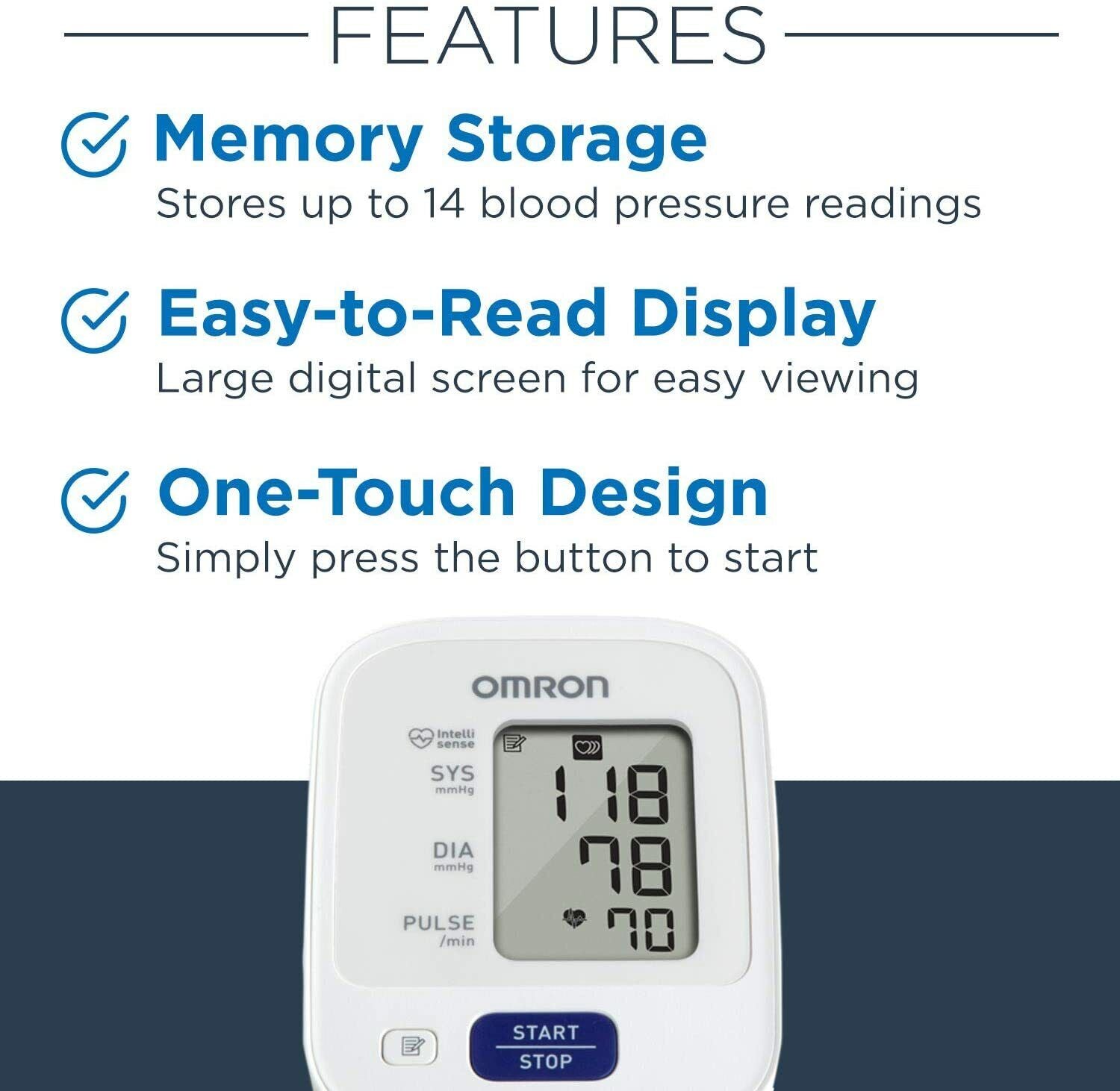 Omron BP7110NVA 3 Series Upper Arm Blood Pressure Monitor - Clinically Accurate, Open Box - Perfect for Home Use & Health Monitoring