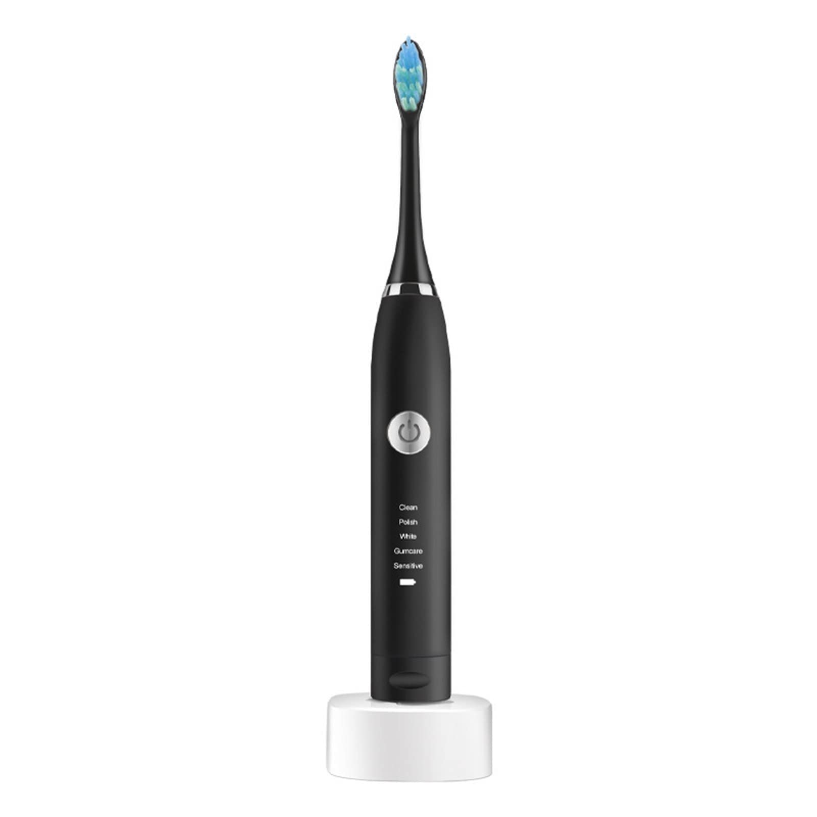 RapStart USB Rechargeable Electric Toothbrush for Adults - Sonic Whitening with 5 Cleaning Modes & 2 Brush Heads, Waterproof IPX7 Design for Travel & Home Use