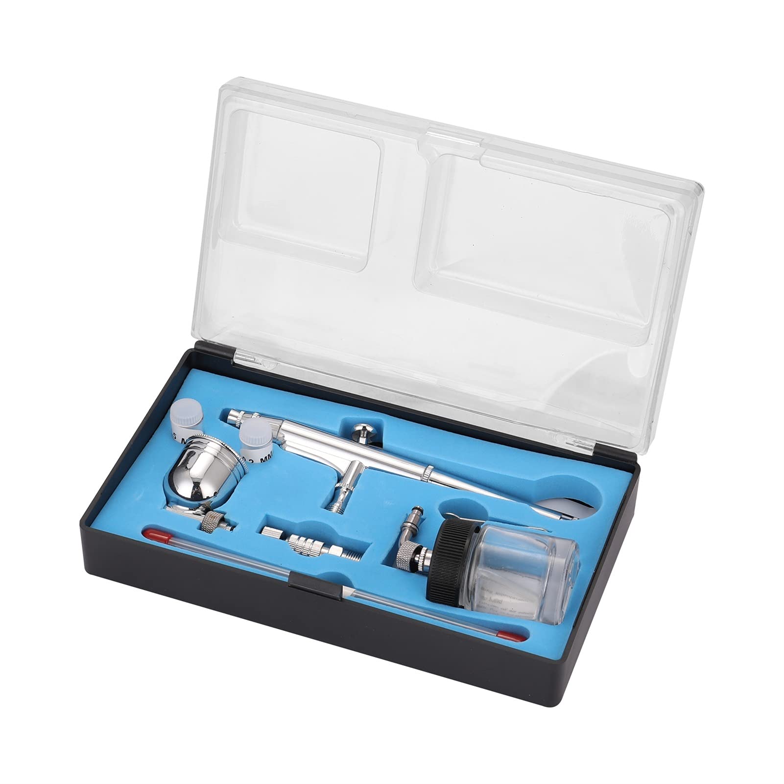 Professional Airbrush Kit for Model Making & Art Painting - Multi-Purpose Accessories with G1/8 Adapter, Wrench, 2 Fluid Cups, 2 Needles & 2 Nozzles | Perfect for Hobbyists, DIY Crafts & Professional Art Projects