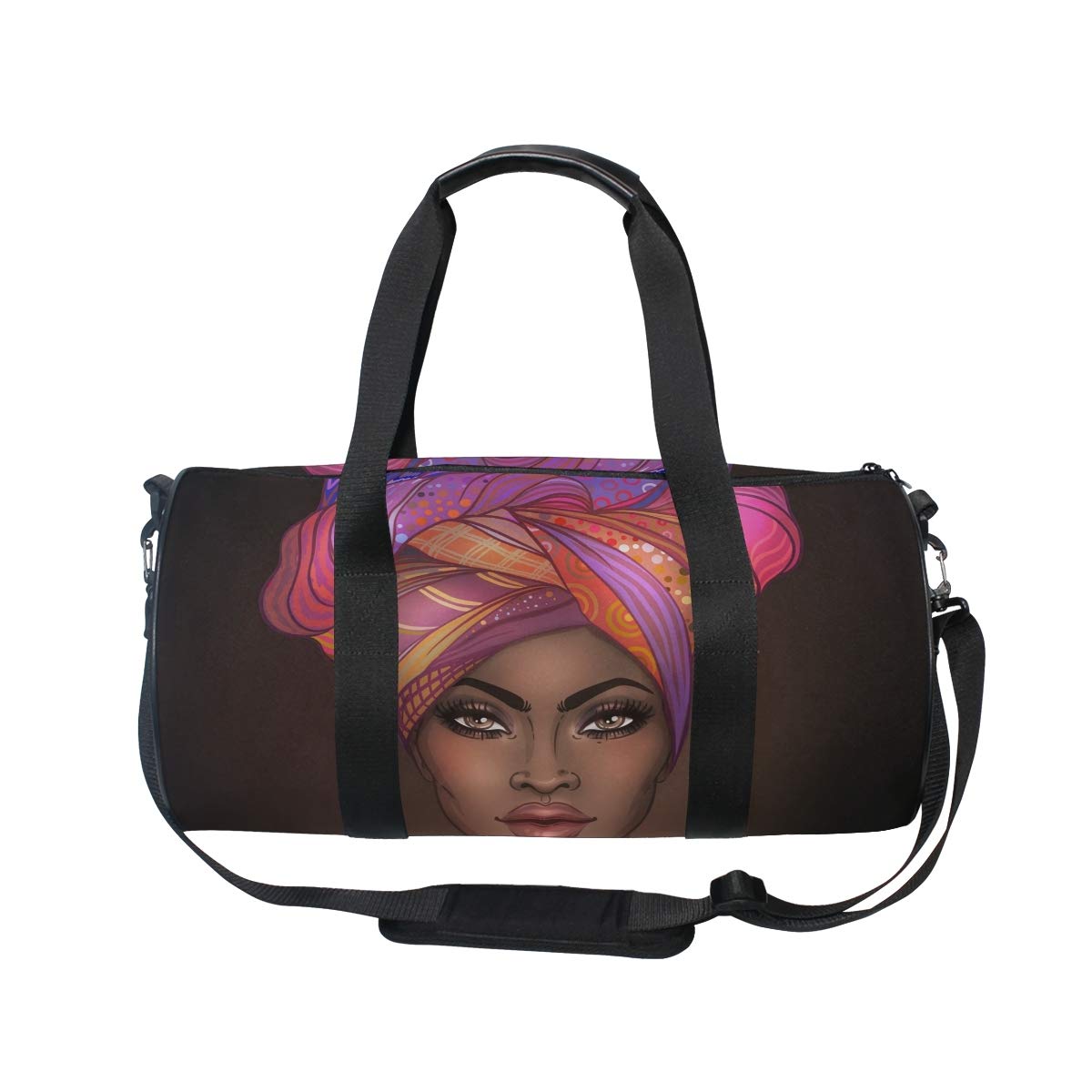 Stylish African American Women's Gym Sports Dance Travel Duffel Bag - Large Weekender Luggage for Vacation, Workout & Dance Classes | Perfect for Fitness, Travel & Weekend Getaways