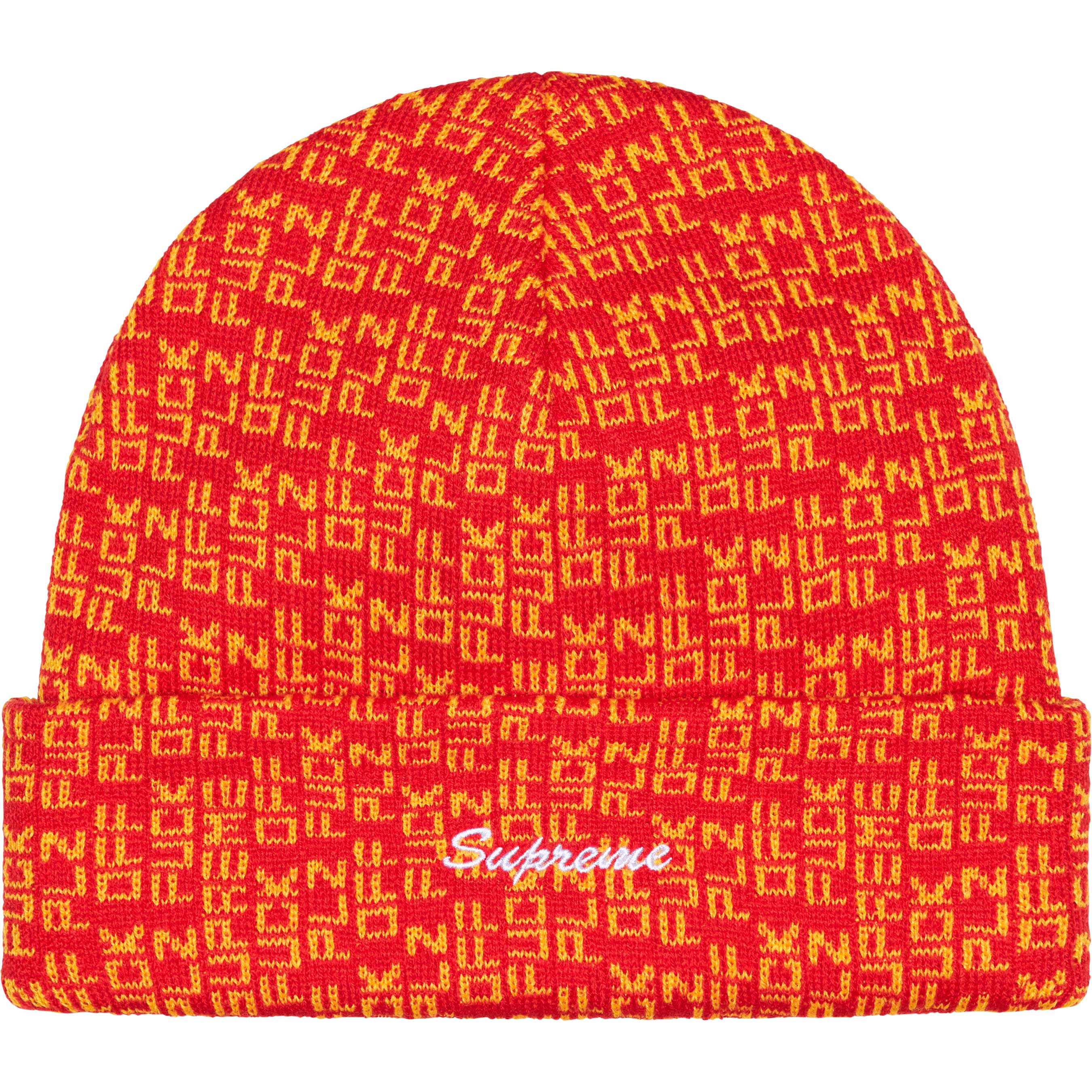 Supreme Fuck Off Beanie - Red Knit Winter Hat for Men & Women - Stylish Streetwear Accessory for Cold Weather & Urban Fashion