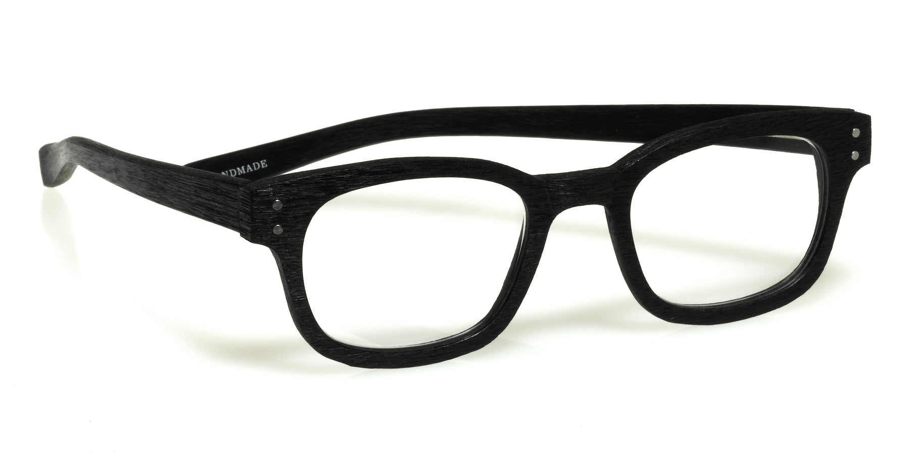 Biff Narrow Color 00 Matte Black Woodgrain Eyeglass Frames - Lightweight & Durable for Men & Women - Perfect for Reading, Work, and Everyday Use