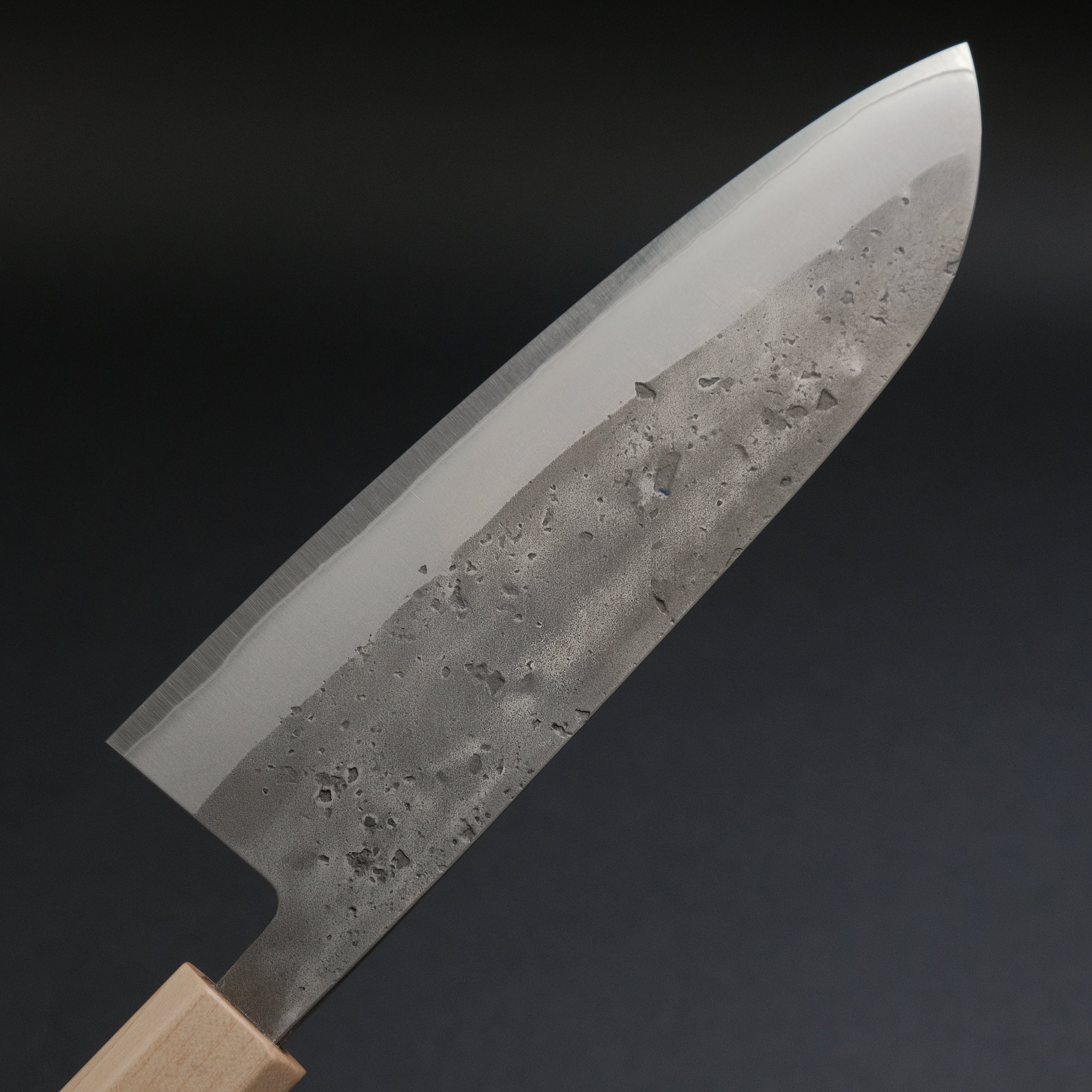 Hitohira TD SLD Nashiji Santoku Knife 165mm with Walnut Handle - Premium Japanese Kitchen Knife for Slicing, Dicing, and Chopping Vegetables, Meat, and Fish
