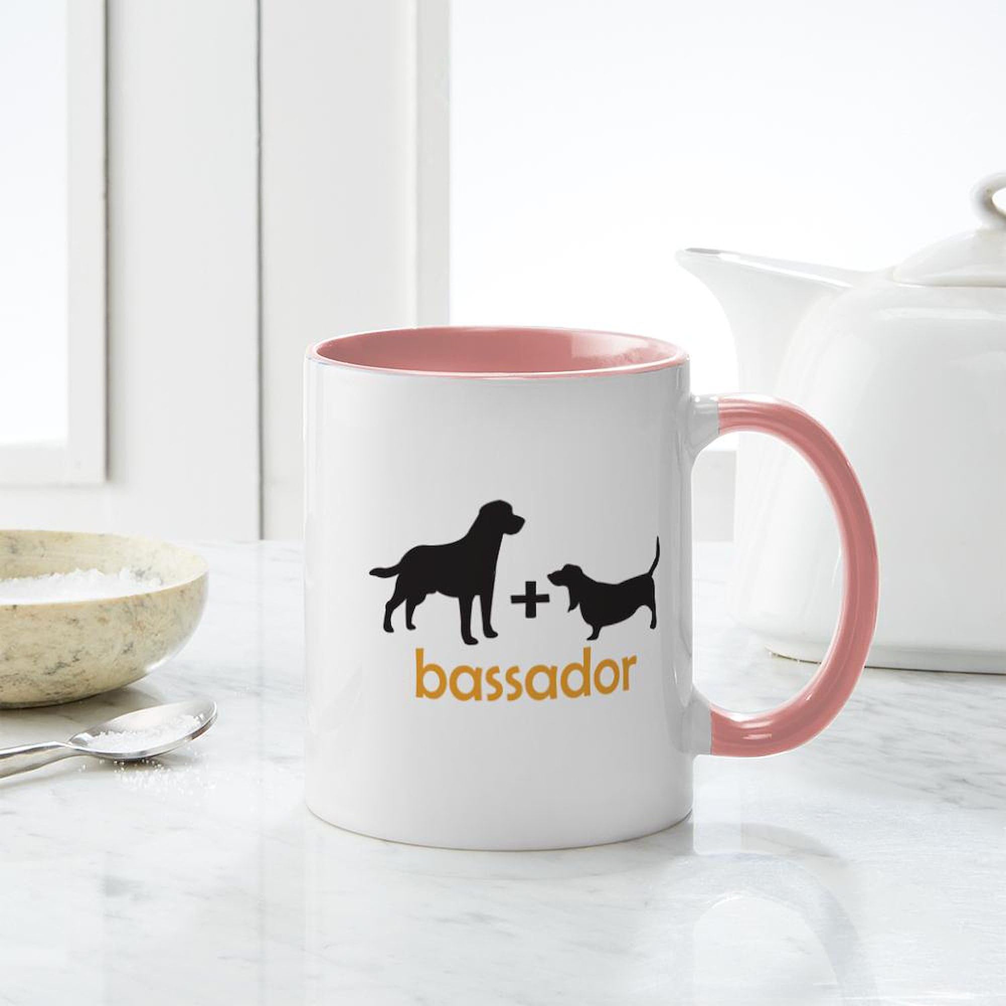 CafePress Bassador Mug - 11 oz (325 ml) Ceramic Coffee Cup for Tea, Hot Chocolate & Office Use - Perfect Gift for Dog Lovers & Pet Owners