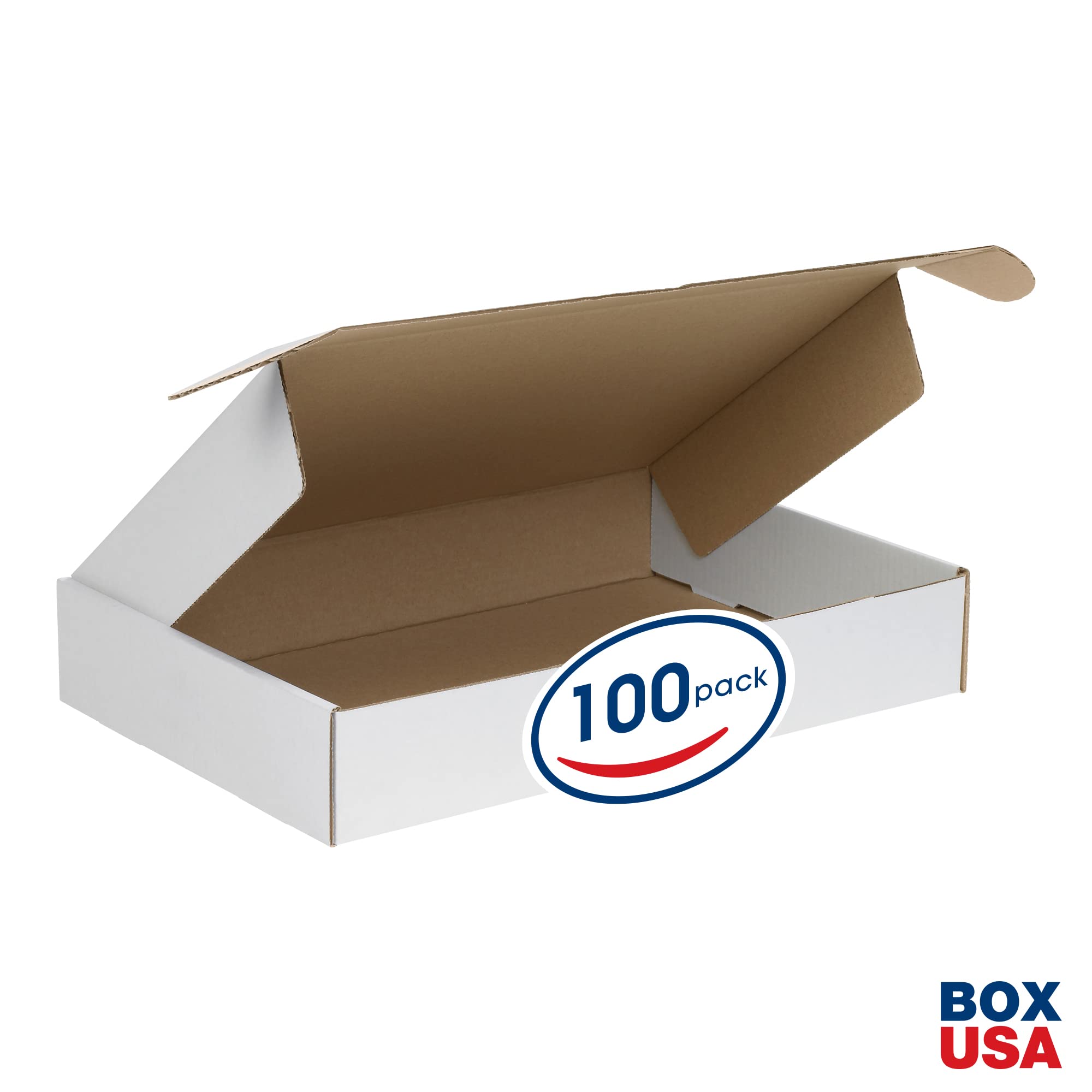 BOX USA 18x12x3 Inches Small Corrugated Cardboard Shipping Boxes - 100 Pack | Heavy Duty Moving, Packing & Storage Boxes for Home, Office & Ecommerce Shipping