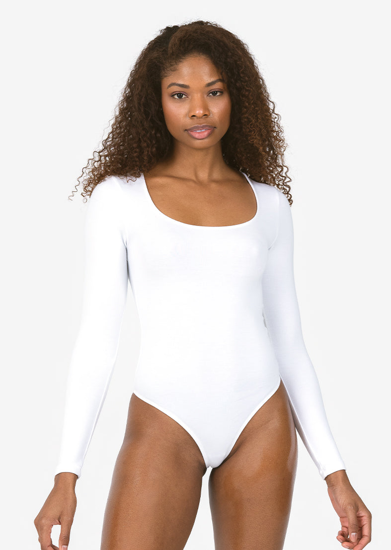 Effortless LS Body White - Comfortable Long Sleeve Shirt for Women | Perfect for Work, Casual Wear & Layering