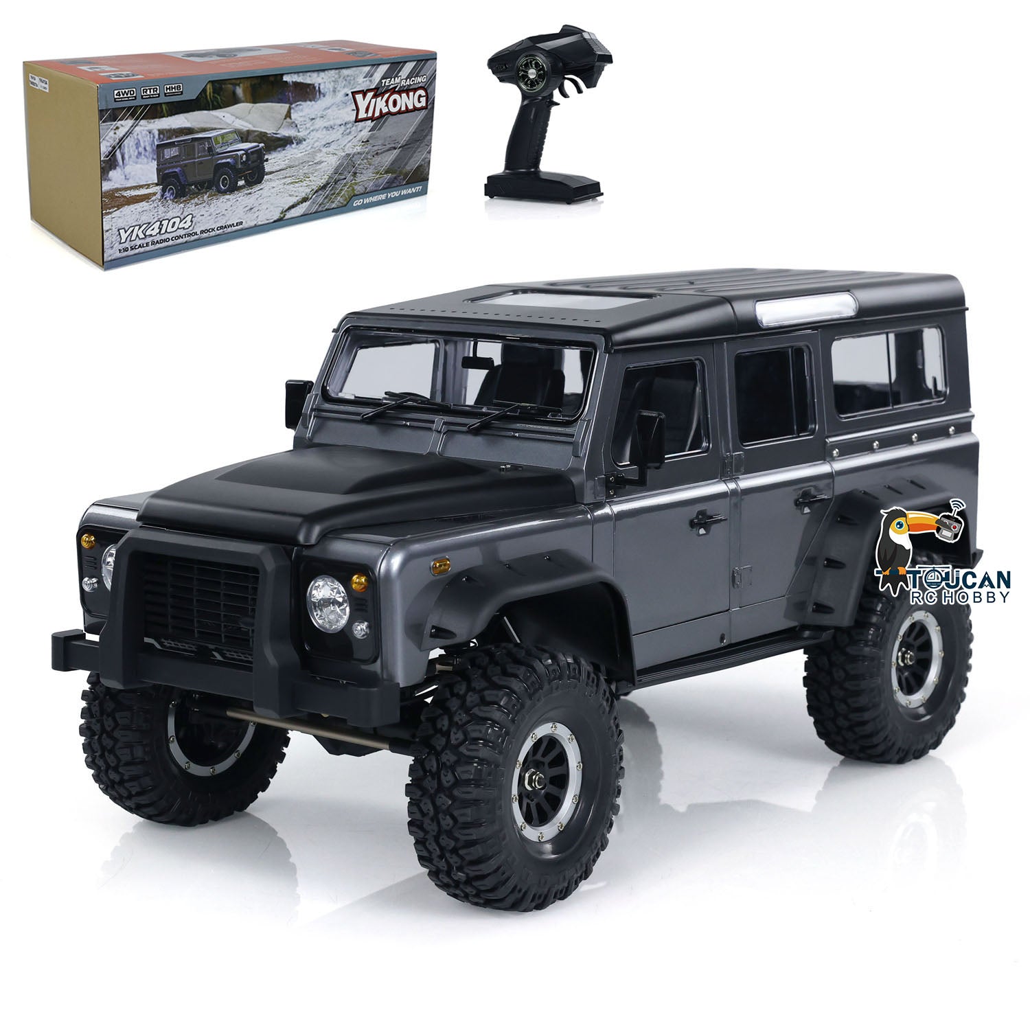 1/10 YIKONG 4x4 Painted RC Crawler - 2-Speed Remote Control Off-Road Truck with Motor, ESC & Servo - DIY Radio Controlled Vehicle Model for Rock Crawling & Trail Adventures