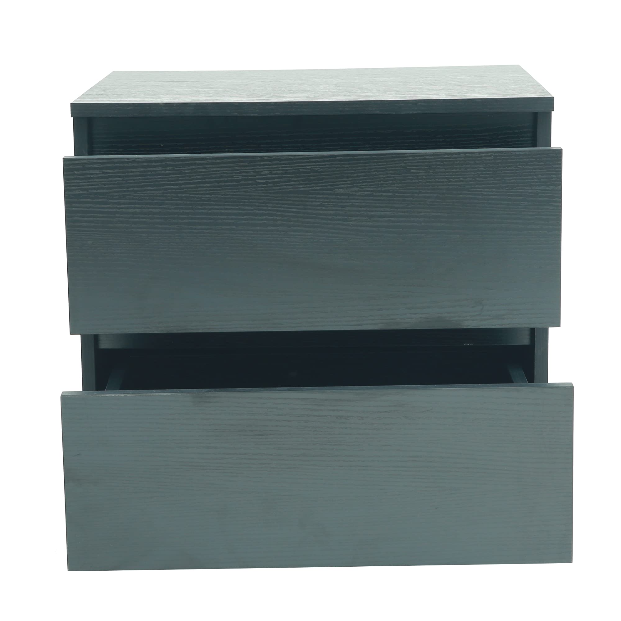2-Drawer Dresser Storage Cabinet - Black Wood Grain Chest of Drawers for Bedroom, Closet & Office Organization | Perfect for Small Spaces, Dorm Rooms & Apartment Storage