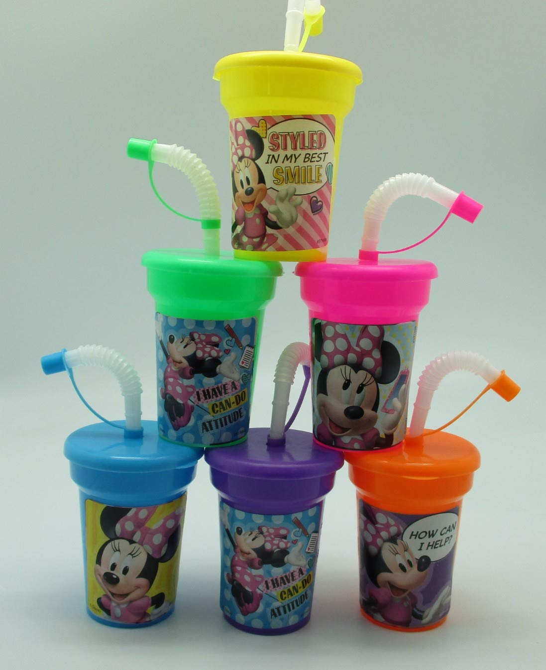 DIY Minnie Mouse Sipper Cups - Customizable Reusable Drinkware for Kids, Parties, and Disney Themed Events | Perfect for Birthday Gifts, School Lunches, and Family Gatherings