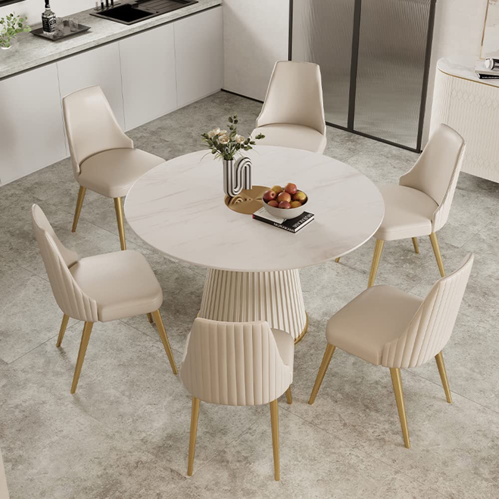 Nordic Style Sintered Stone Round Dining Table - 31.49