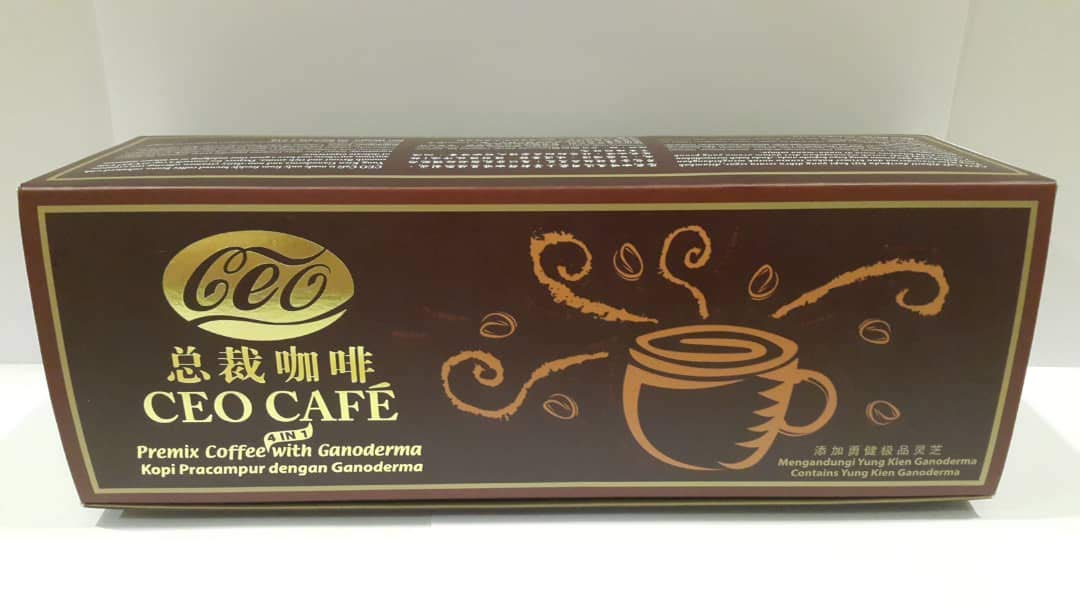 Premium CEO Shuang Hor Double Crane Cafe Coffee 4-in-1 with Ganoderma Lucidum - 12 Boxes (120 Sticks) | Energy Boost & Immune Support for Busy Professionals & Office Workers