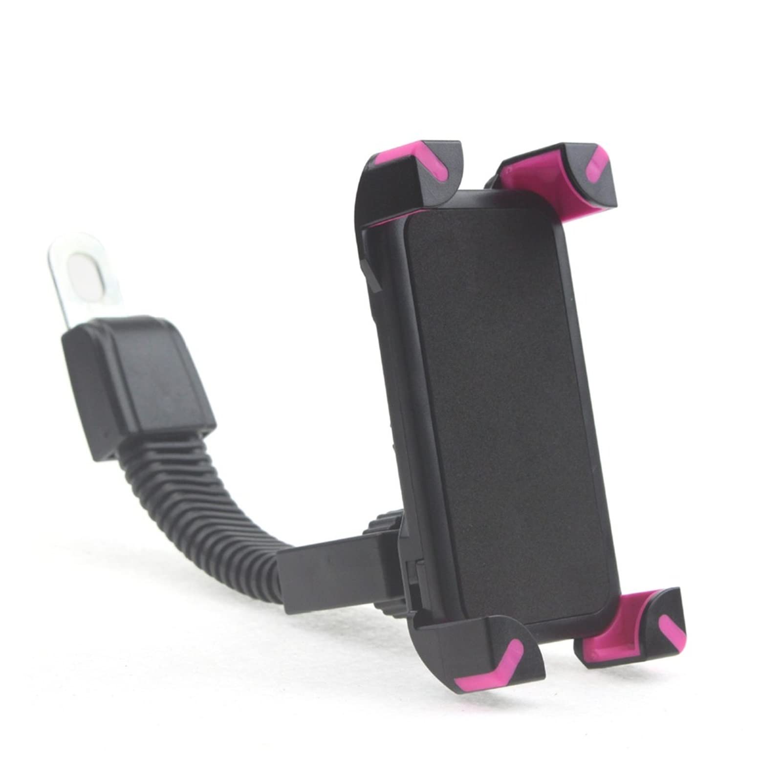 Universal Motorcycle Phone Mount Holder - Anti-Slip Handlebar Bracket for 3.5-7 Inch Smartphones (Pink) | Perfect for Riding, Commuting & GPS Navigation