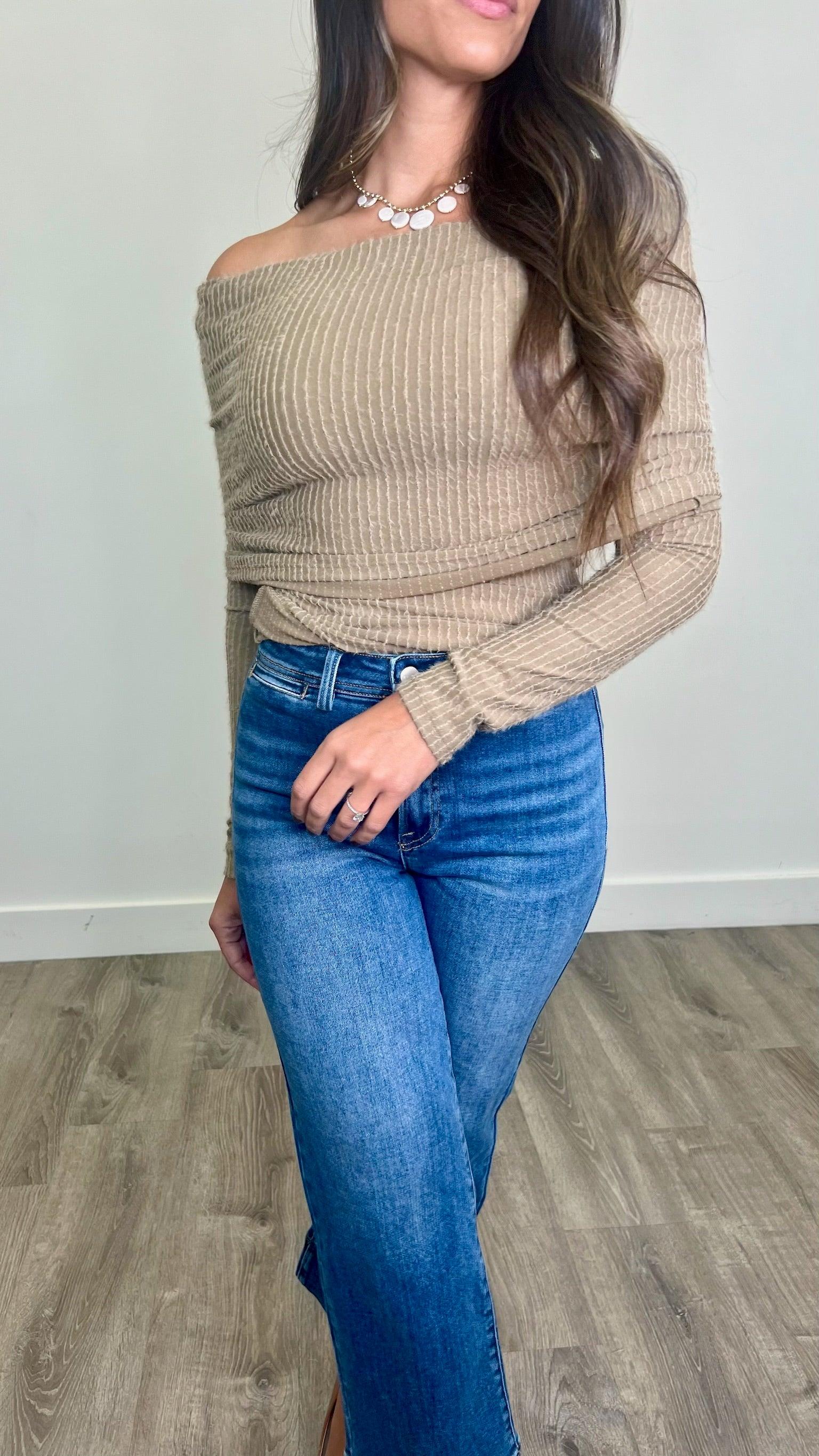 Winifred Women's Casual Taupe Blouse - Perfect for Office Wear, Date Night & Everyday Outfits