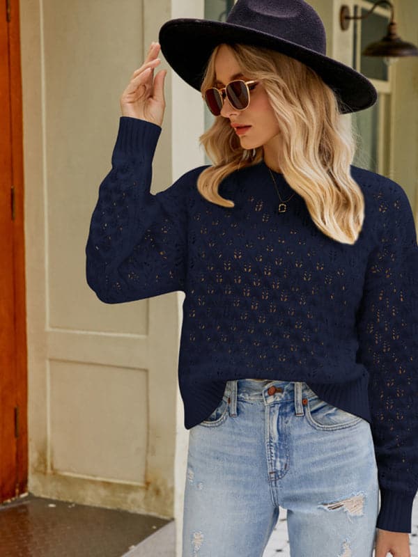 Stylish Loose Fit Pullover Sweater for Women - Cozy Casual Knit Top for Fall & Winter | Perfect for Layering, Outdoors & Everyday Wear