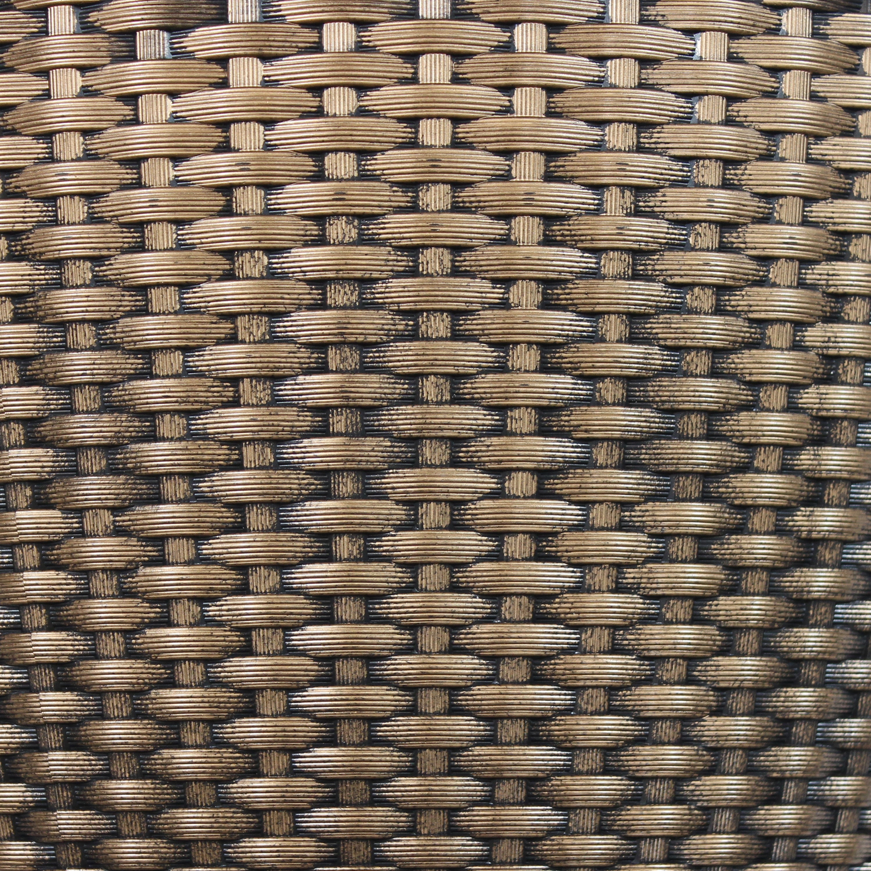Sunnydaze Resin Faux Basketweave Outdoor Planters - Set of 3 for Patio, Garden, and Porch Decor