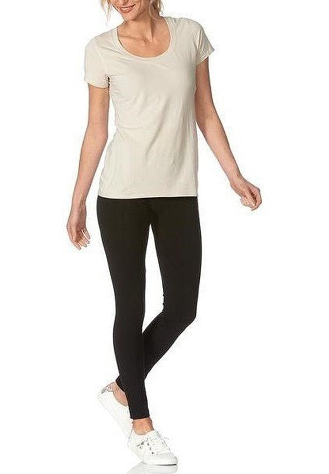 HUE Ultra Skimmer Leggings with Wide Waistband - High Waisted Yoga Pants for Women, Tummy Control Workout Leggings - Perfect for Yoga, Running, Gym & Lounge Wear