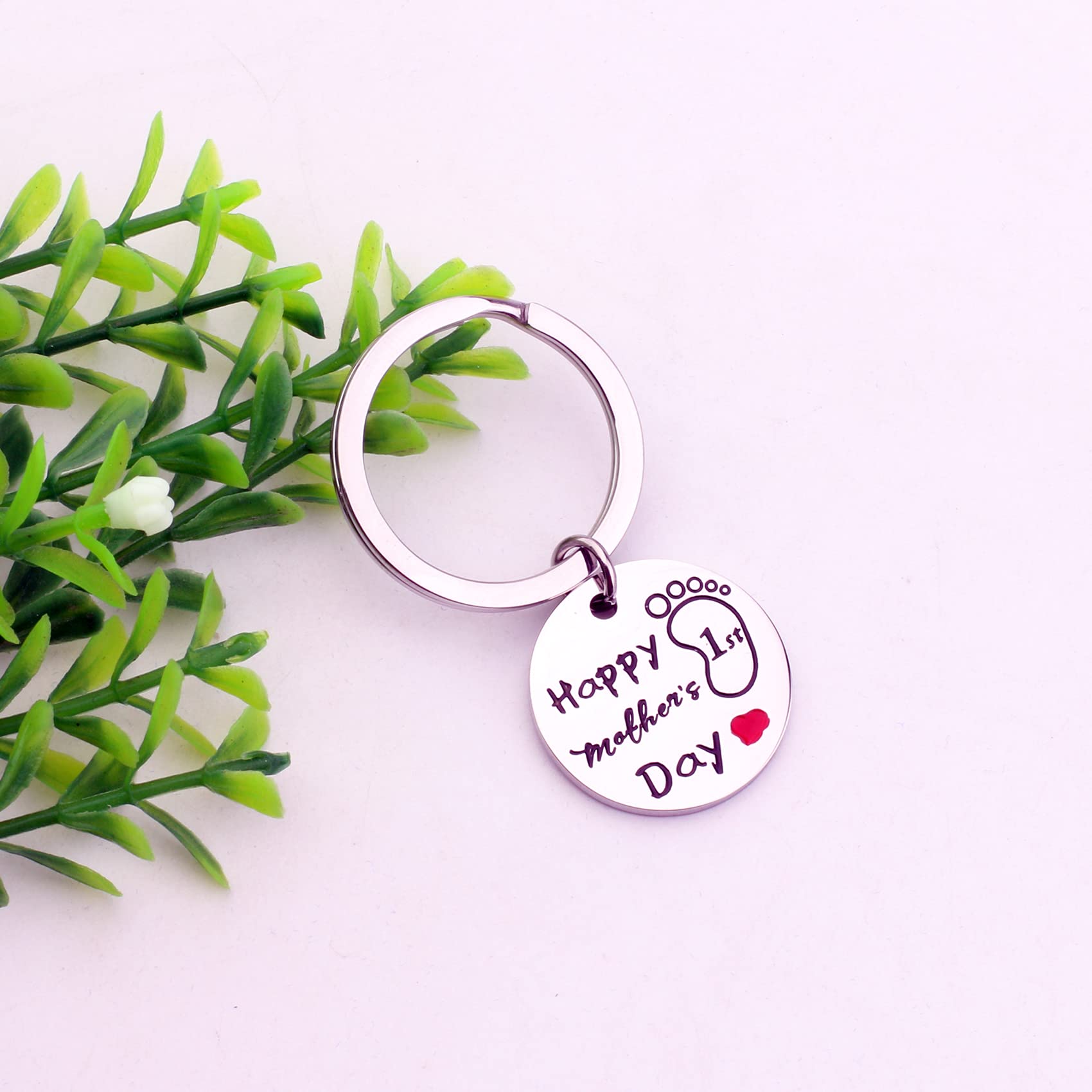Personalized First Mother's Day Gift for New Moms - Engraved Mommy Keychain | Thoughtful Present for Baby Showers, Birth Announcements & Special Occasions