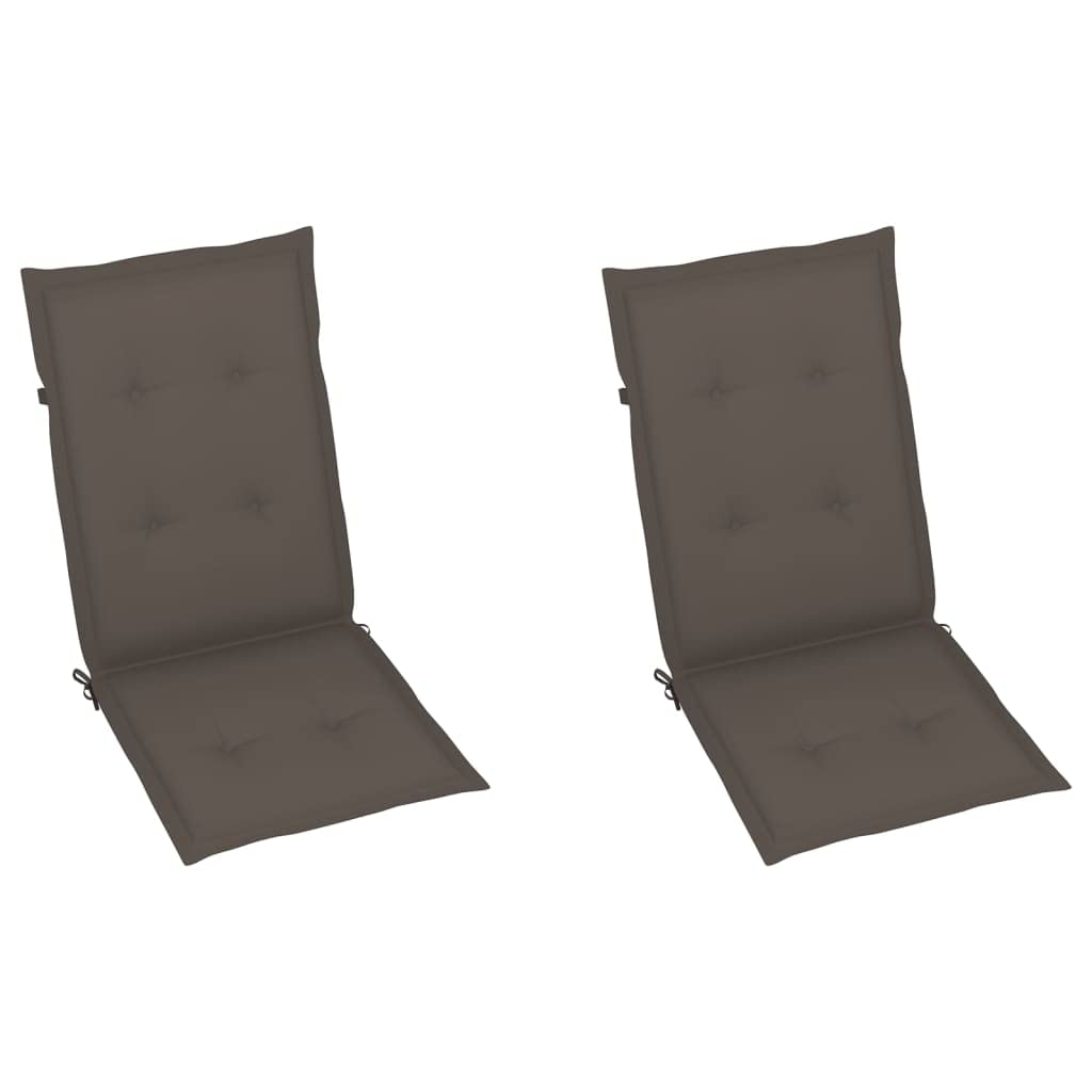 Premium Outdoor Garden Chair Cushions Set of 4 - Black Water-Resistant Patio Seat Cushions 47.2