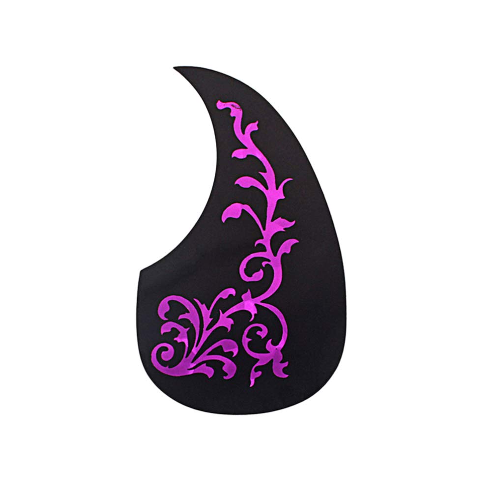 Milisten Rosy Vine Patterned Self-Adhesive Electric Guitar Pickguard - 128MM Scratch Plate Replacement for Fender Stratocaster & Telecaster | Perfect for DIY Guitar Upgrades & Vintage Style Customization