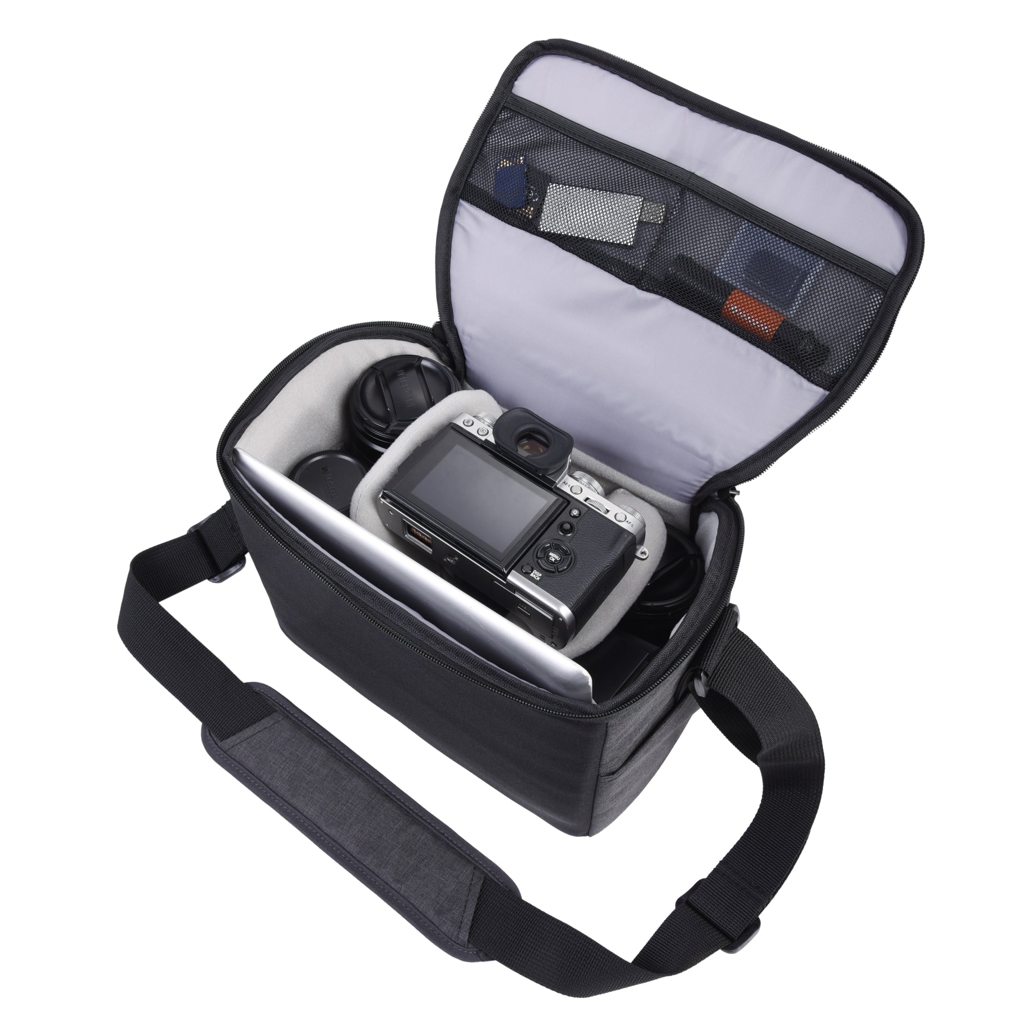 Vesta Aspire 25 Gray Camera Shoulder Bag - Waterproof DSLR Camera Case with Adjustable Strap for Travel & Outdoor Photography | Perfect for Photographers & Content Creators