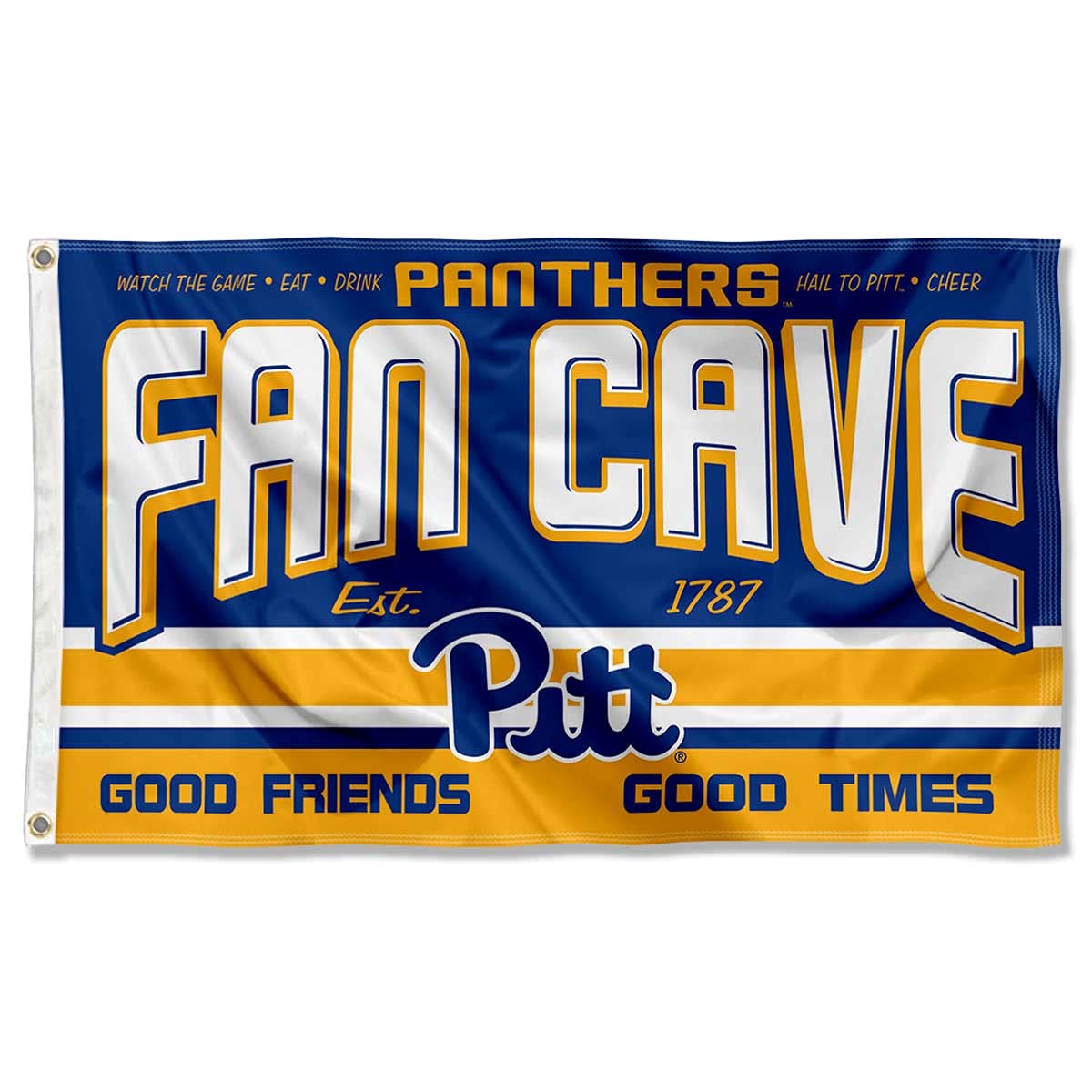 Pittsburgh Panthers Fan Man Cave Banner Flag - NCAA College Sports Team Decor for Game Room, Tailgating & Home Office