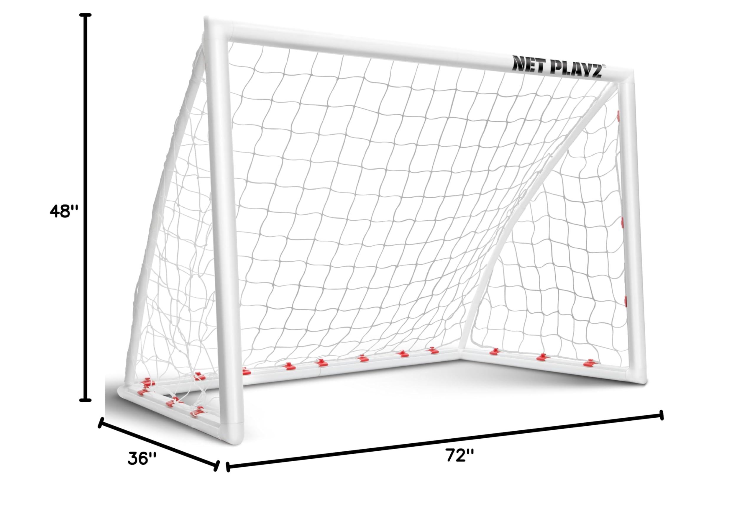 6'x4' Portable Soccer Goal for Kids & Teens - High-Strength Weatherproof Backyard Football Net with Quick Setup - Perfect Sports Gift for Ages 3-14 - Ideal for Backyard Practice, Youth Training & Outdoor Games (White)